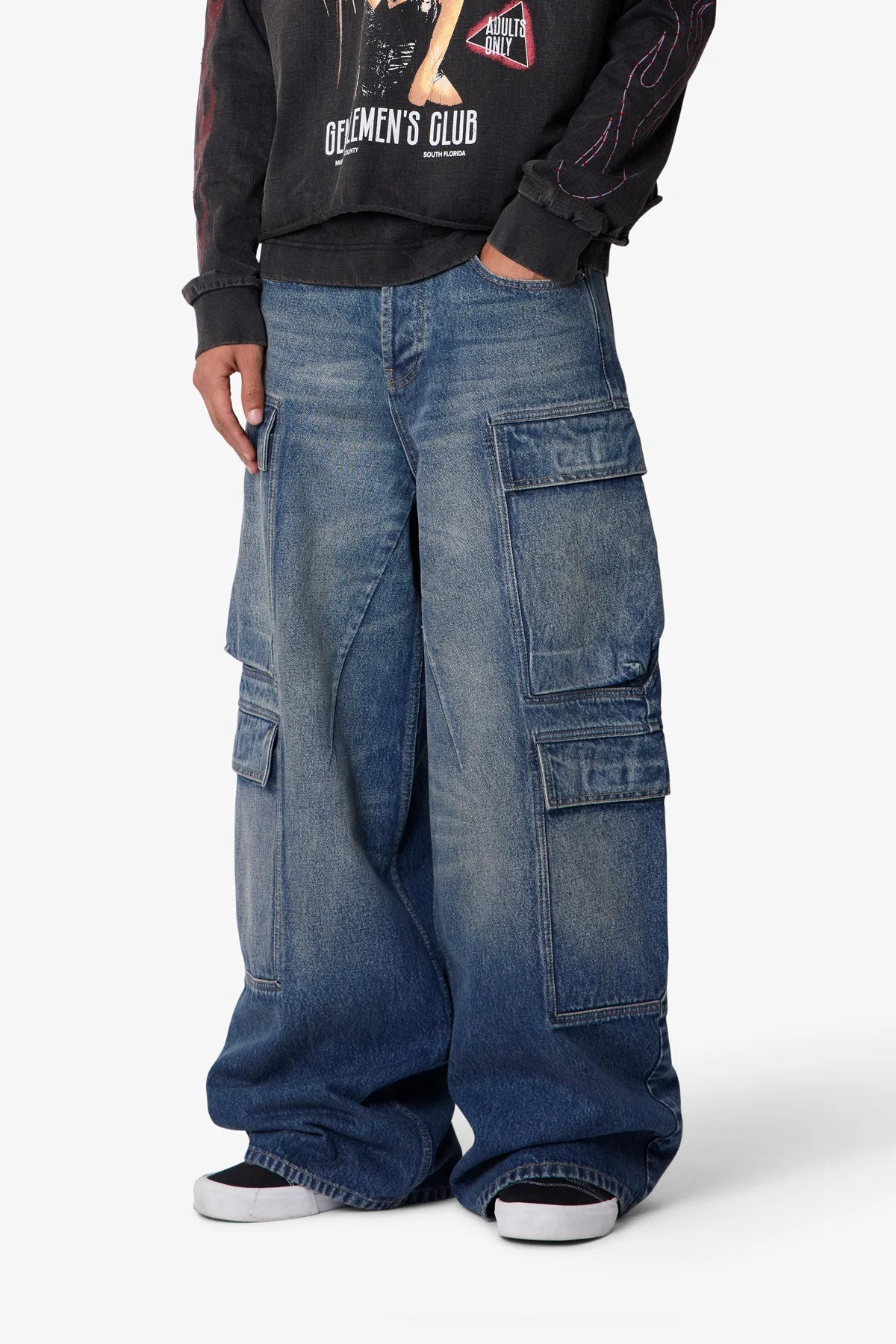 Baggy Cargo Denim - Blue