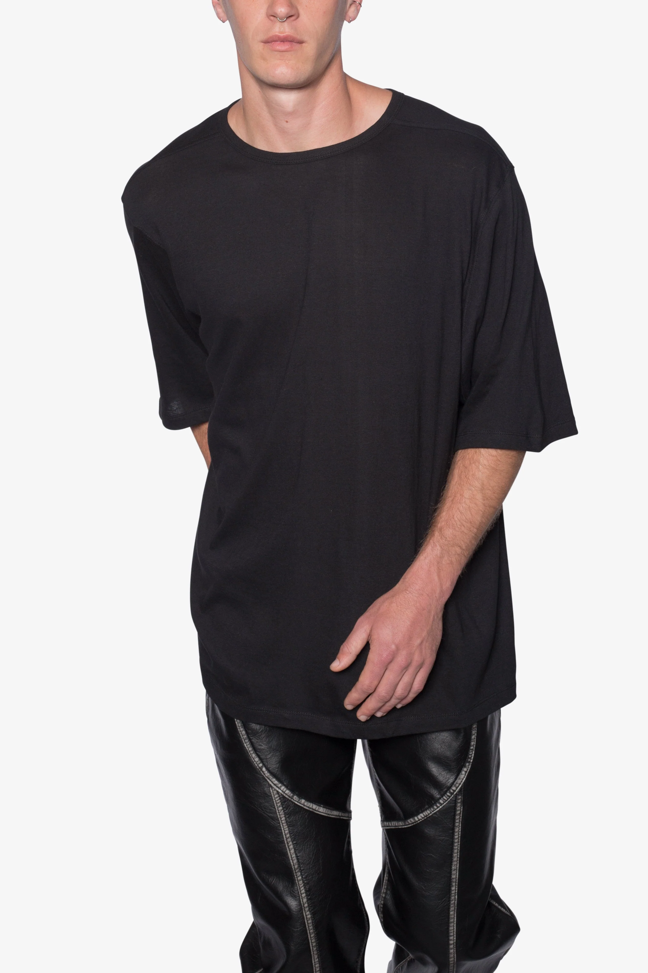 Sheer Gauze Tee - Black