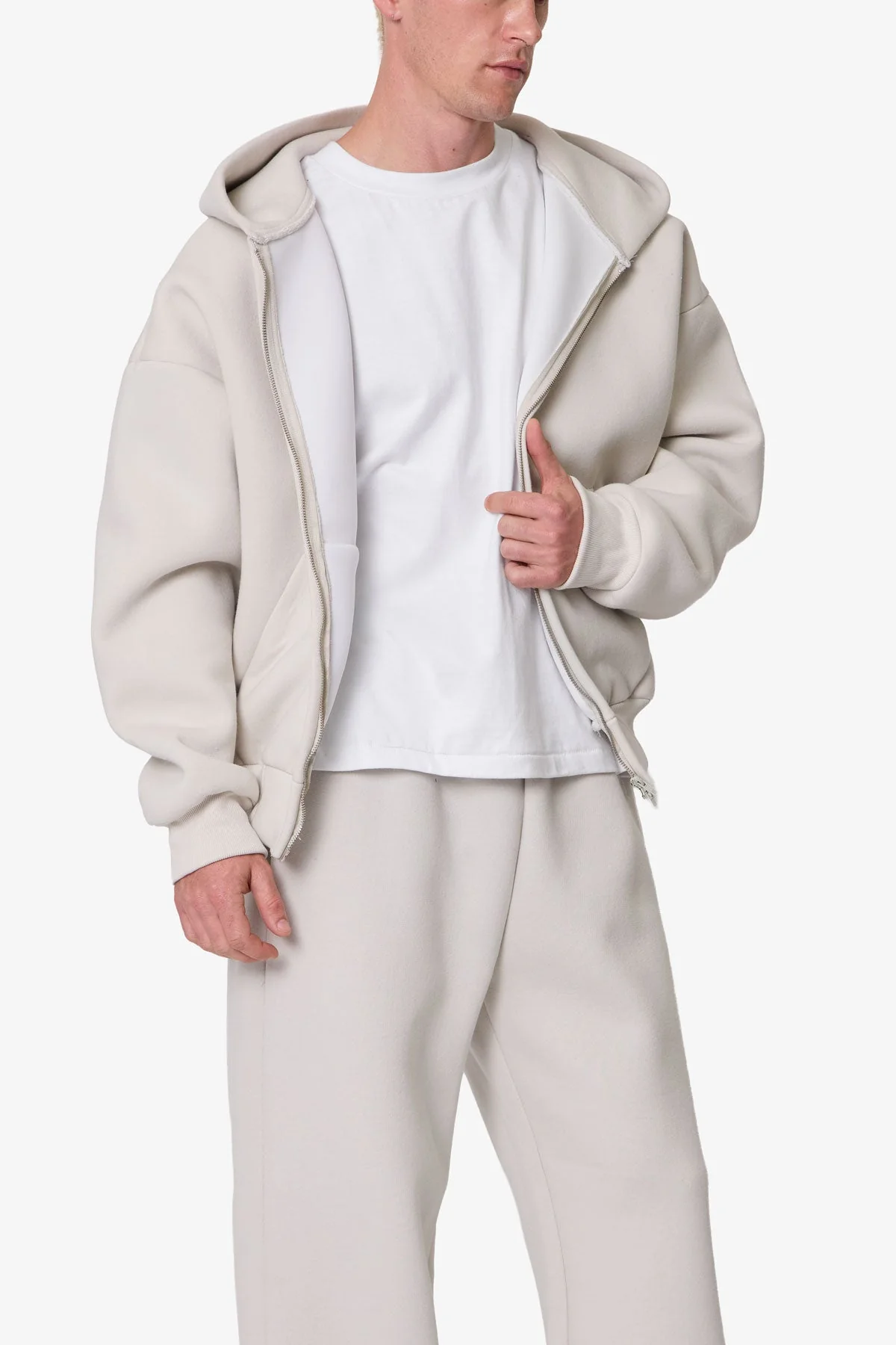 Stiff Lounge Zip Up Hoodie - Grey