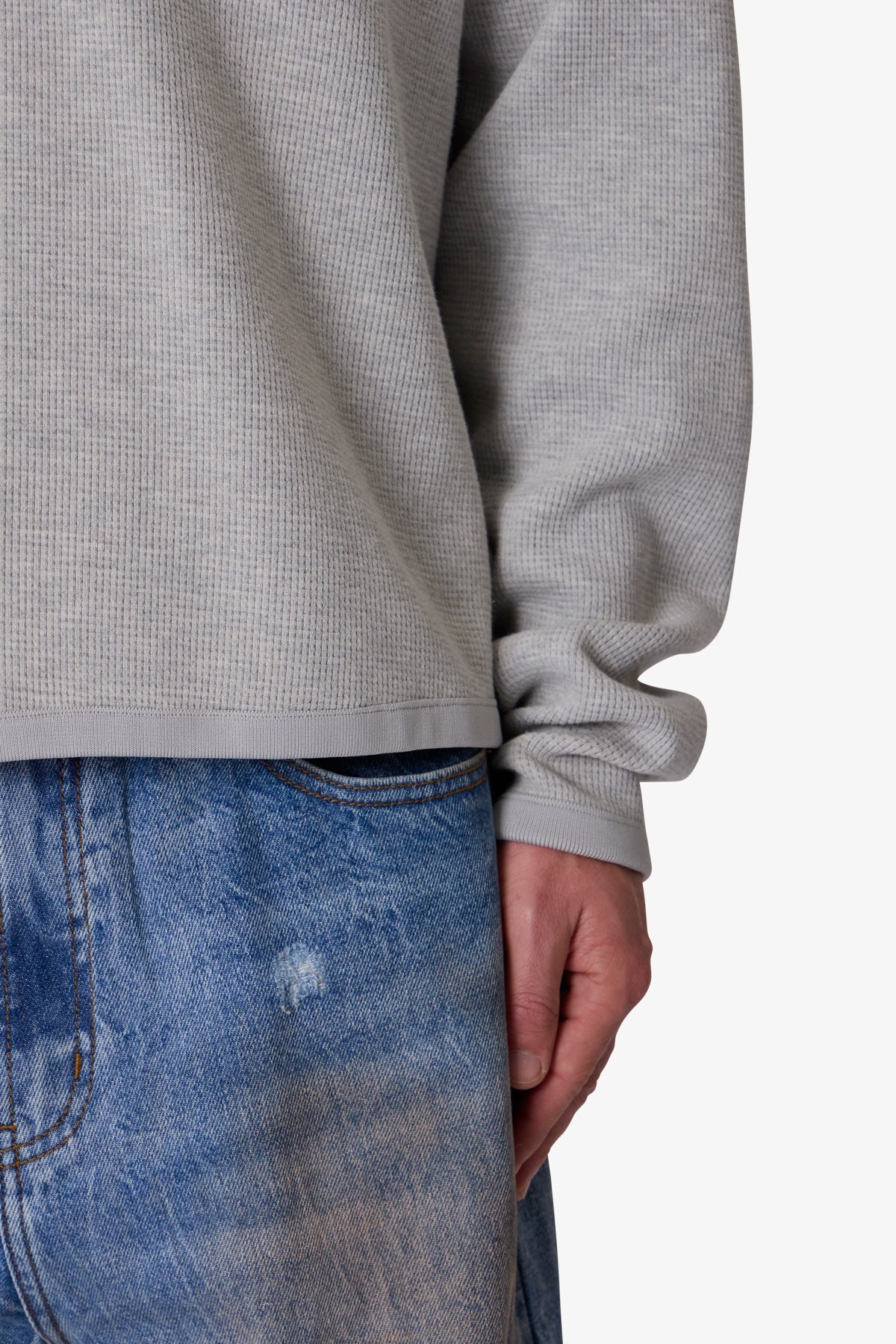 Polo Thermal L/S Shirt - Heather Grey