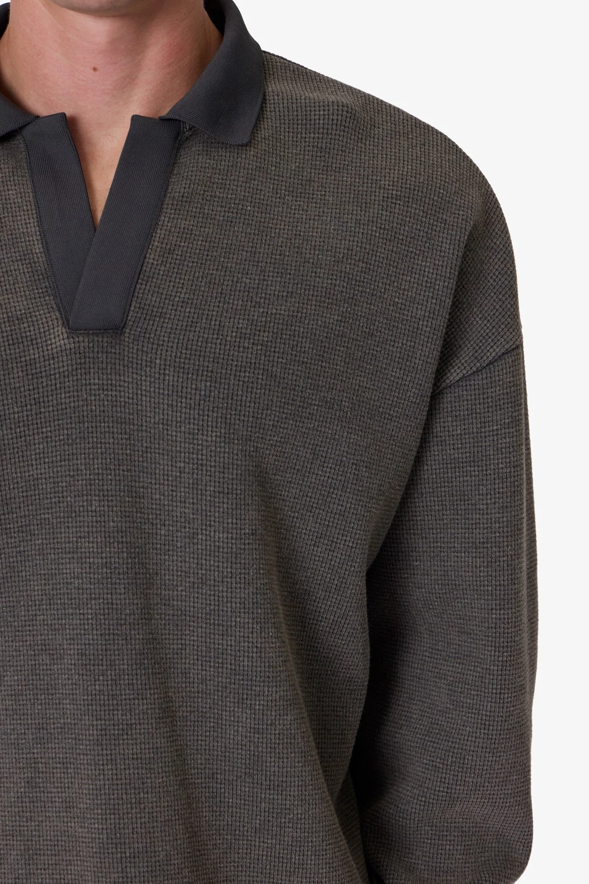 Polo Thermal L/S Shirt - Charcoal Grey