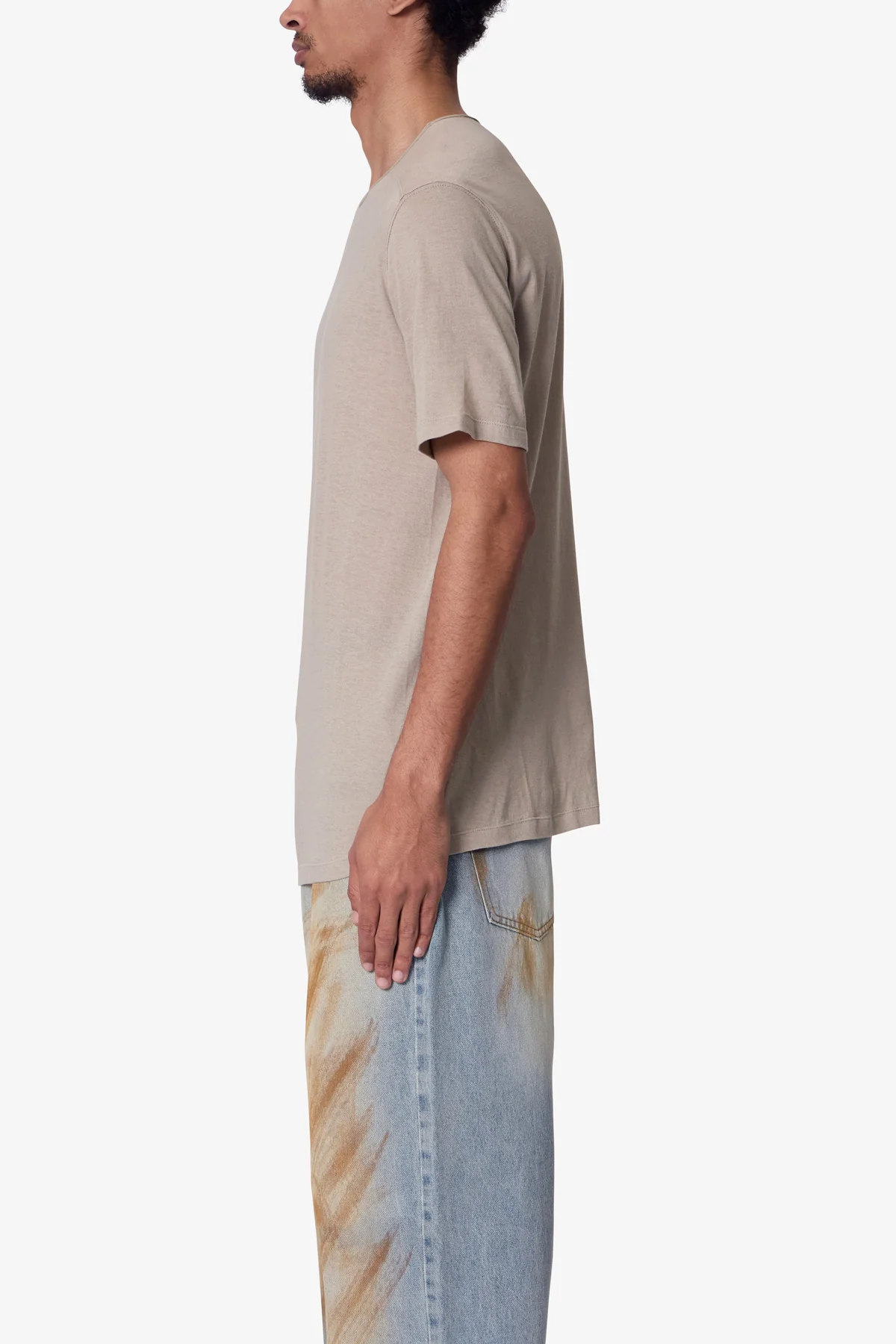 Sheer Crewneck Tee - Bone