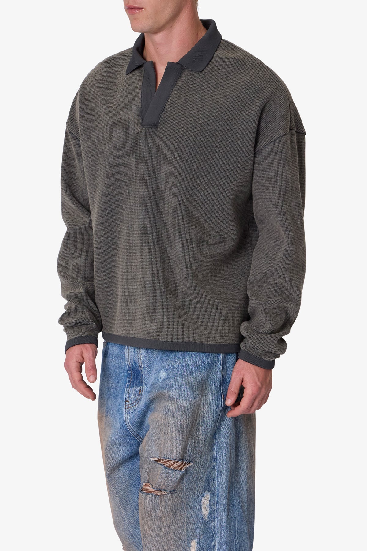 Polo Thermal L/S Shirt - Charcoal Grey