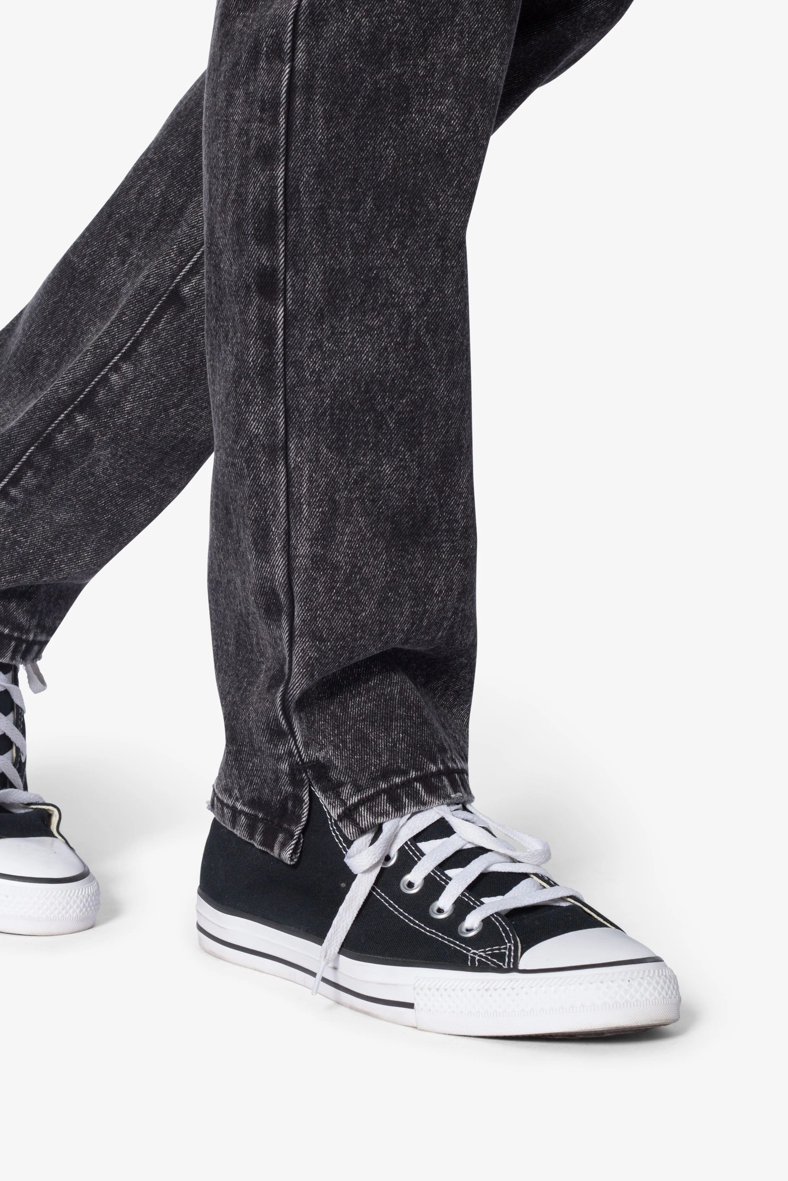 D701 Studded Turquoise Denim - Black