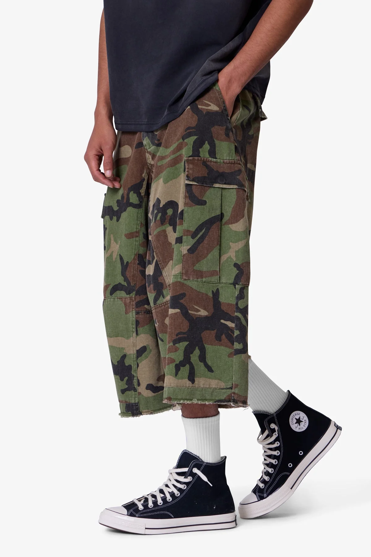 Extra Long Cargo Shorts - Camo