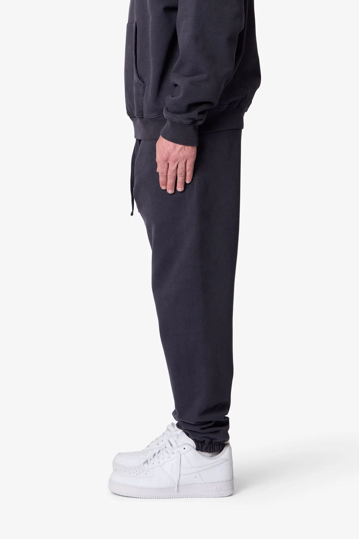 Heavy Basic Sweatpants - Washed Black