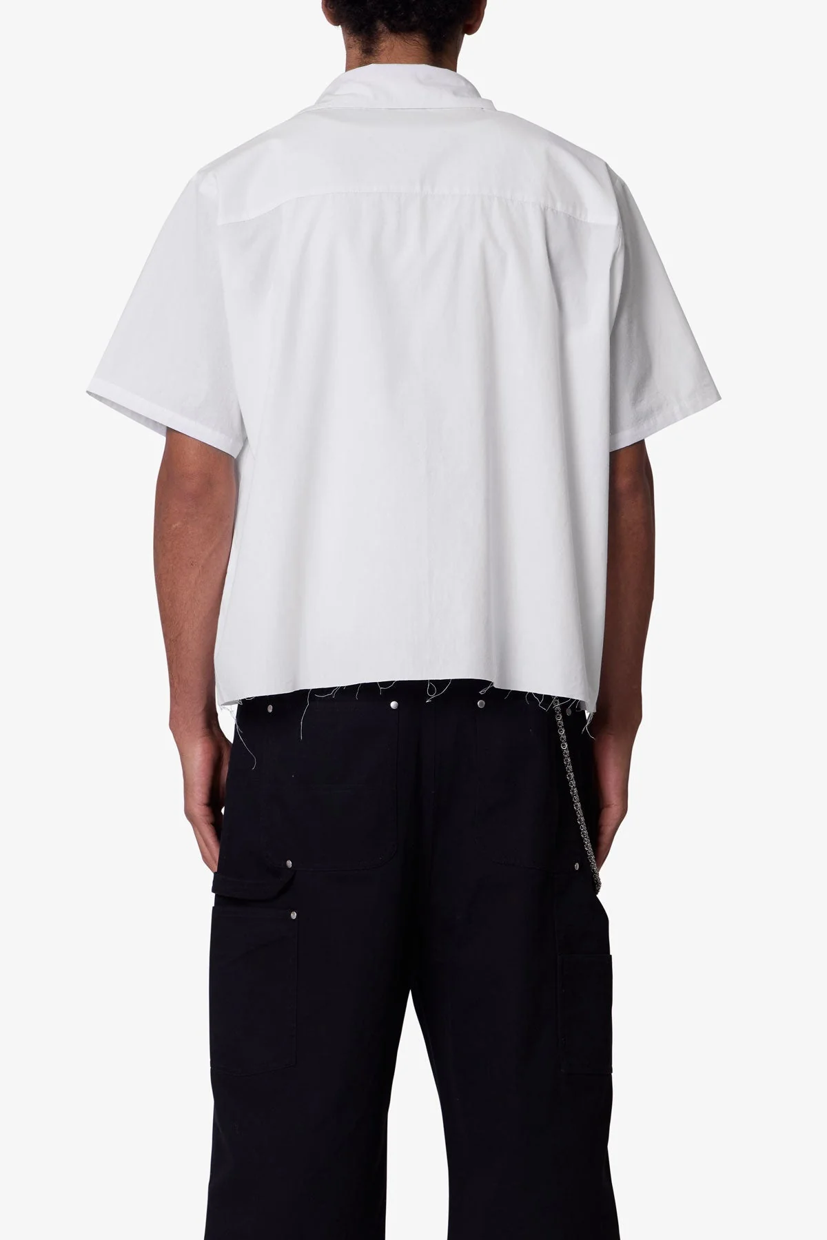 Poplin Cropped S/S Shirt - White
