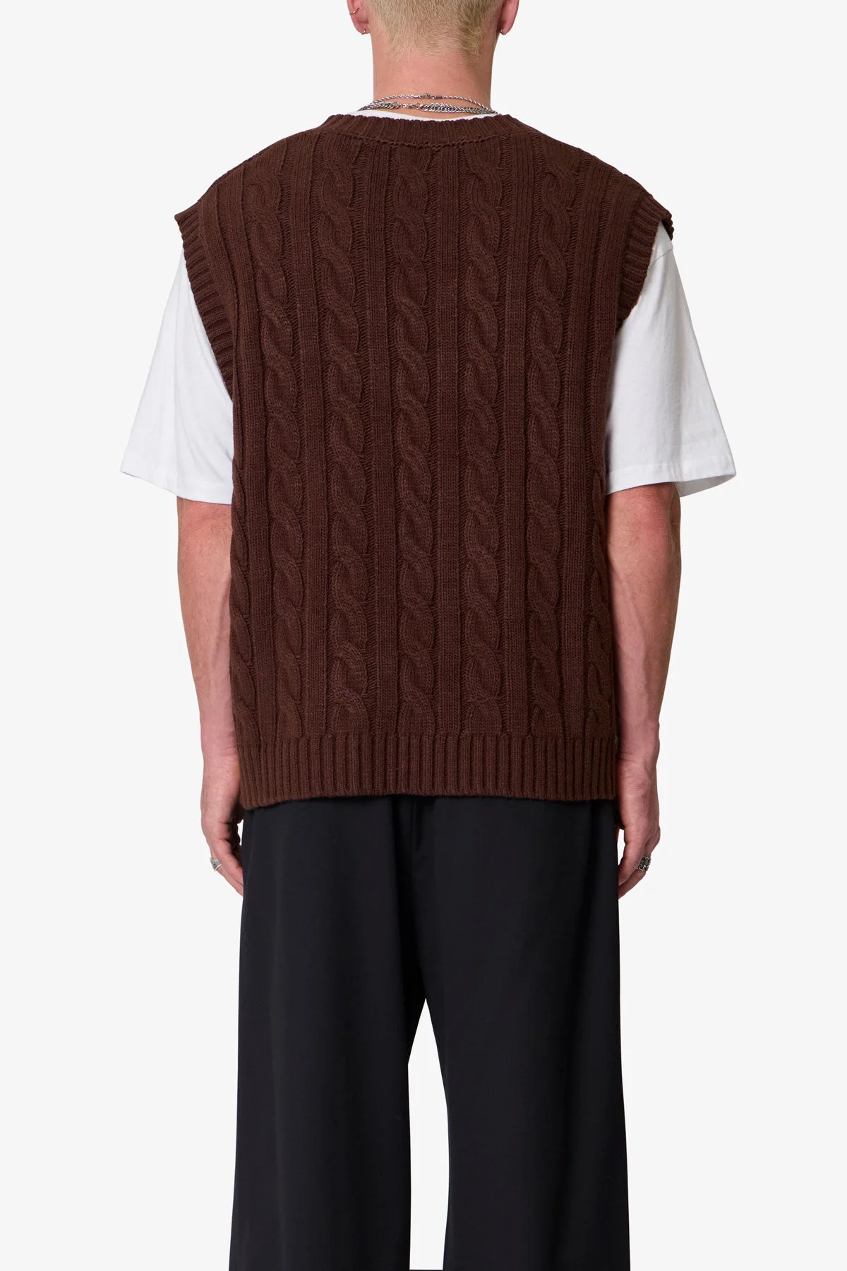 Knit Vest - Brown