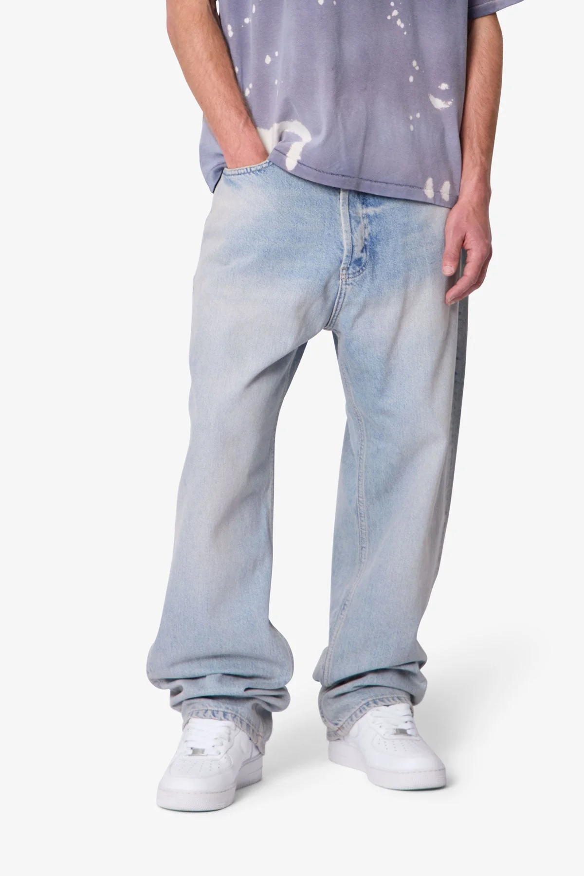 Ultra Baggy Denim - Light Sand Washed Blue