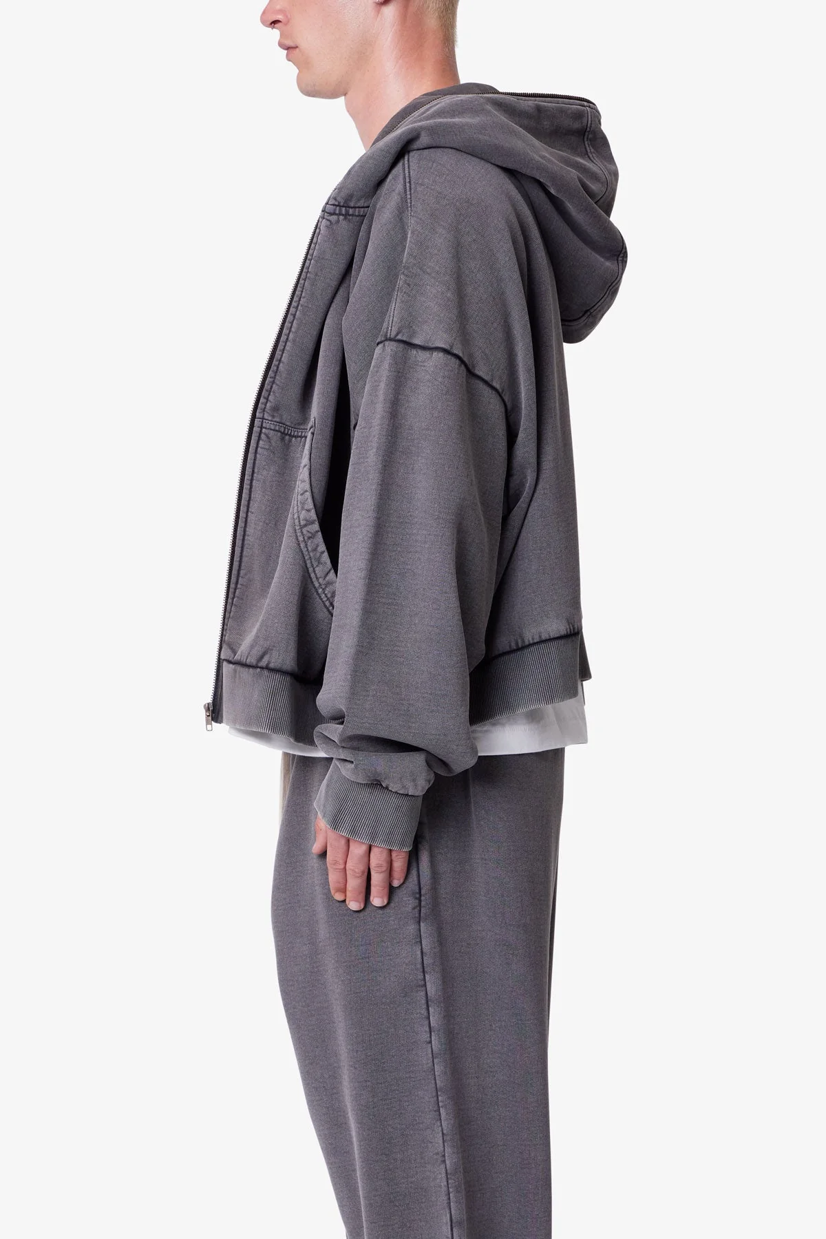 Full Zip Hoodie - Vintage Black