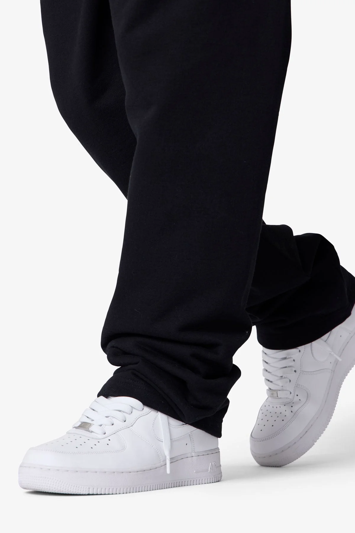 Heavy Basic Relaxed Sweatpants - Black