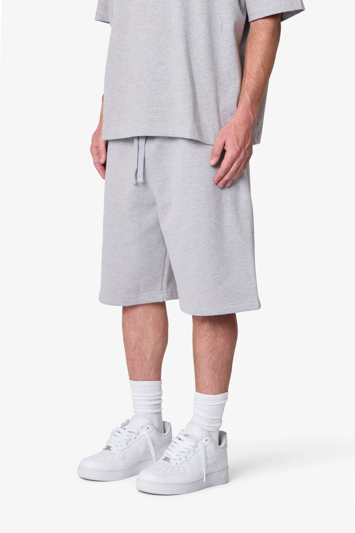 Heavy Basic Sweatshorts - Marled Grey