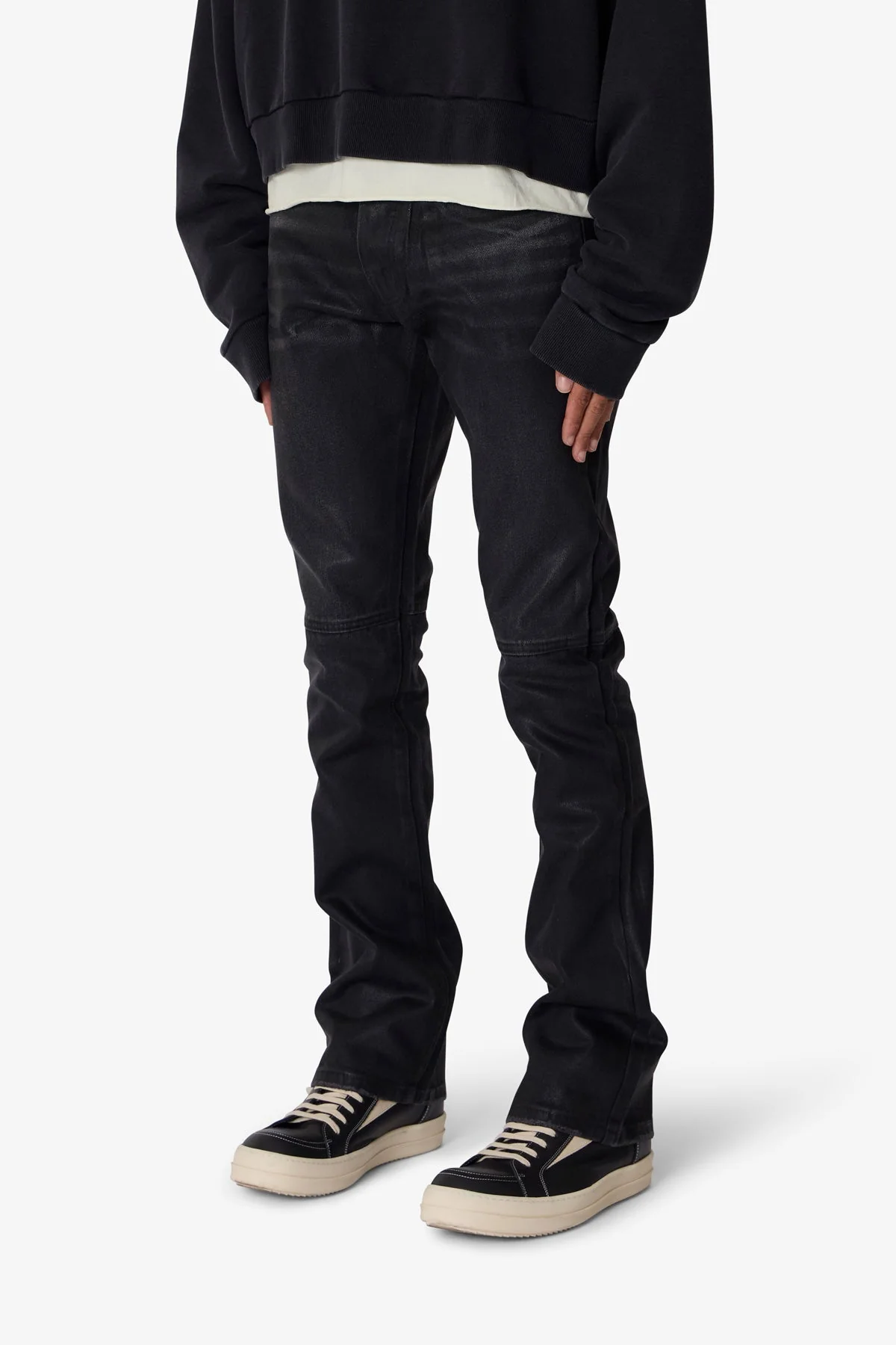 B729 Waxed Denim - Black