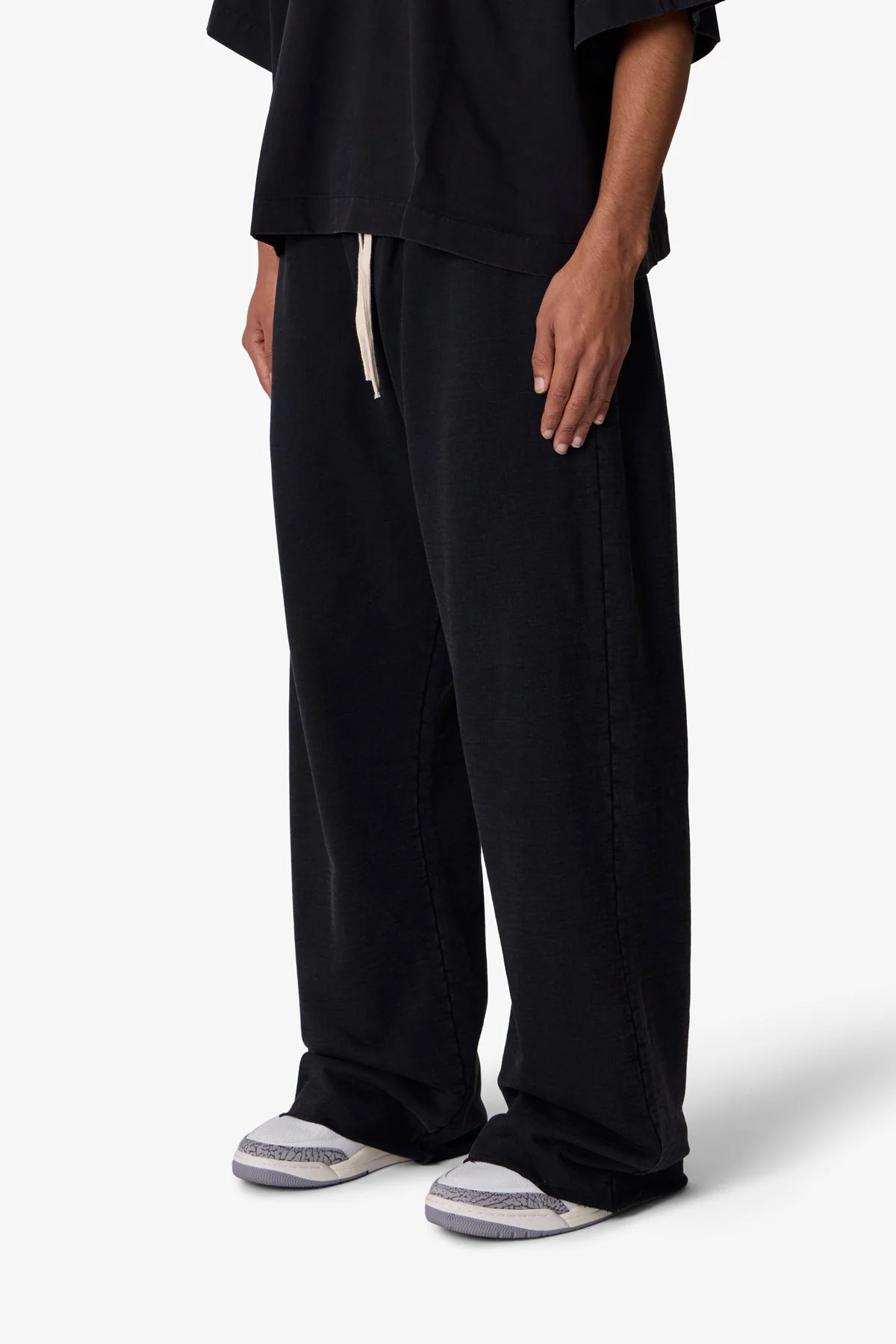 Ultra Baggy Heavy Fleece Sweatpants - Washed Black