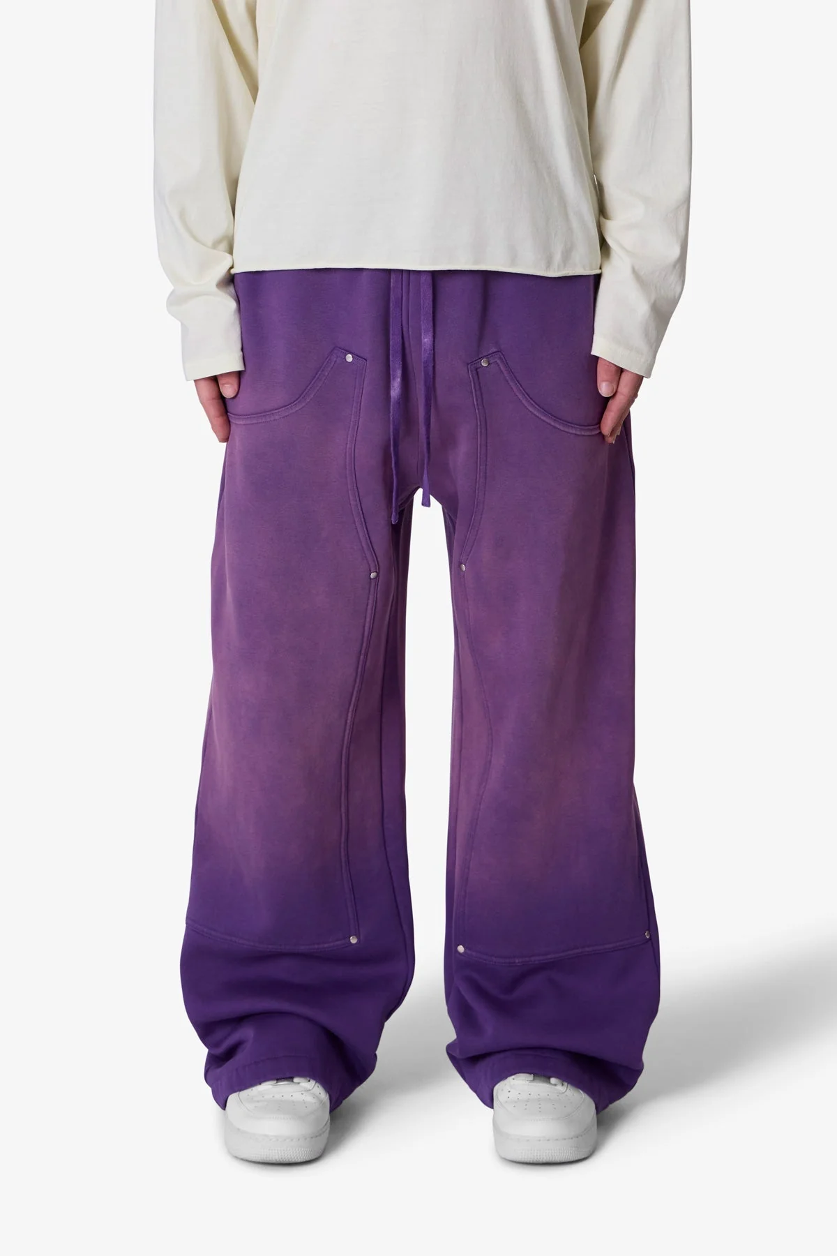 West Double Knee Sweatpants - Purple