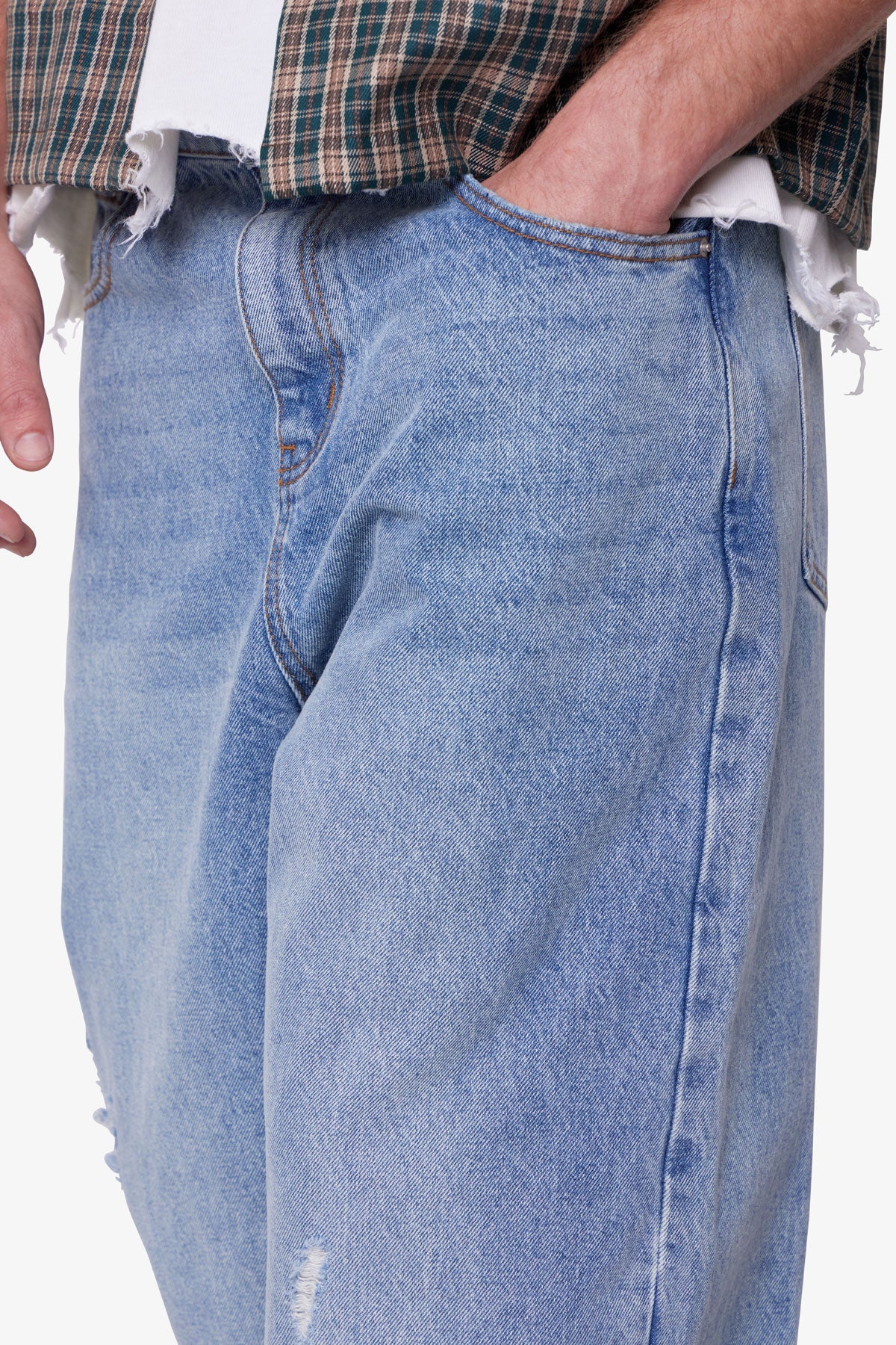 Ultra Baggy Blowout Denim - Washed Vintage Blue