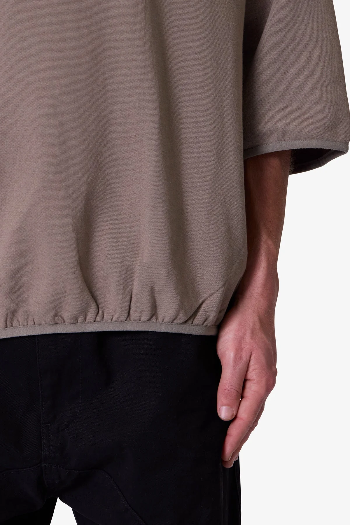 Oversized Knit Polo S/S Shirt - Bone