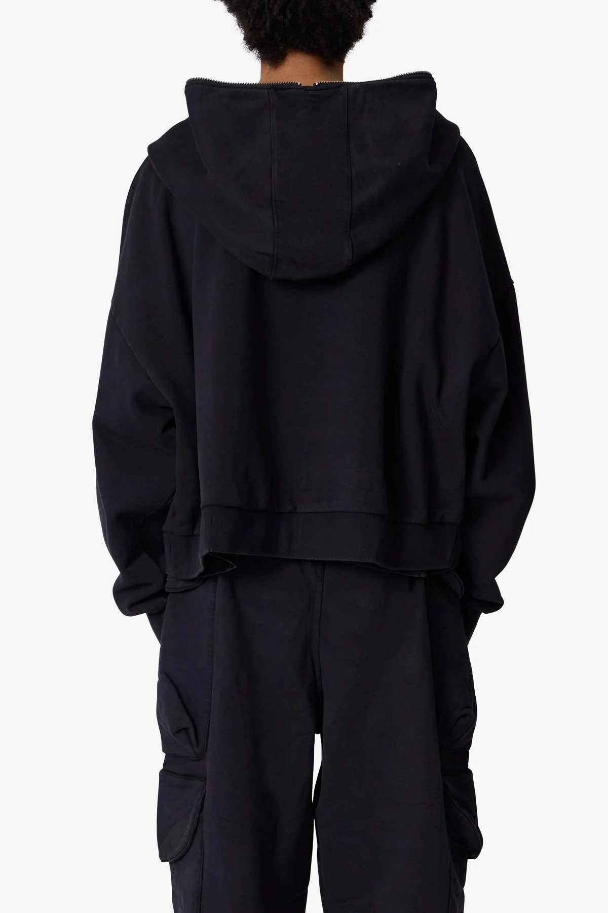 Full Zip Hoodie - Washed Black