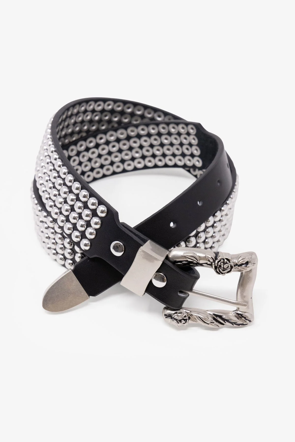 Vintage Studded Belt - Black