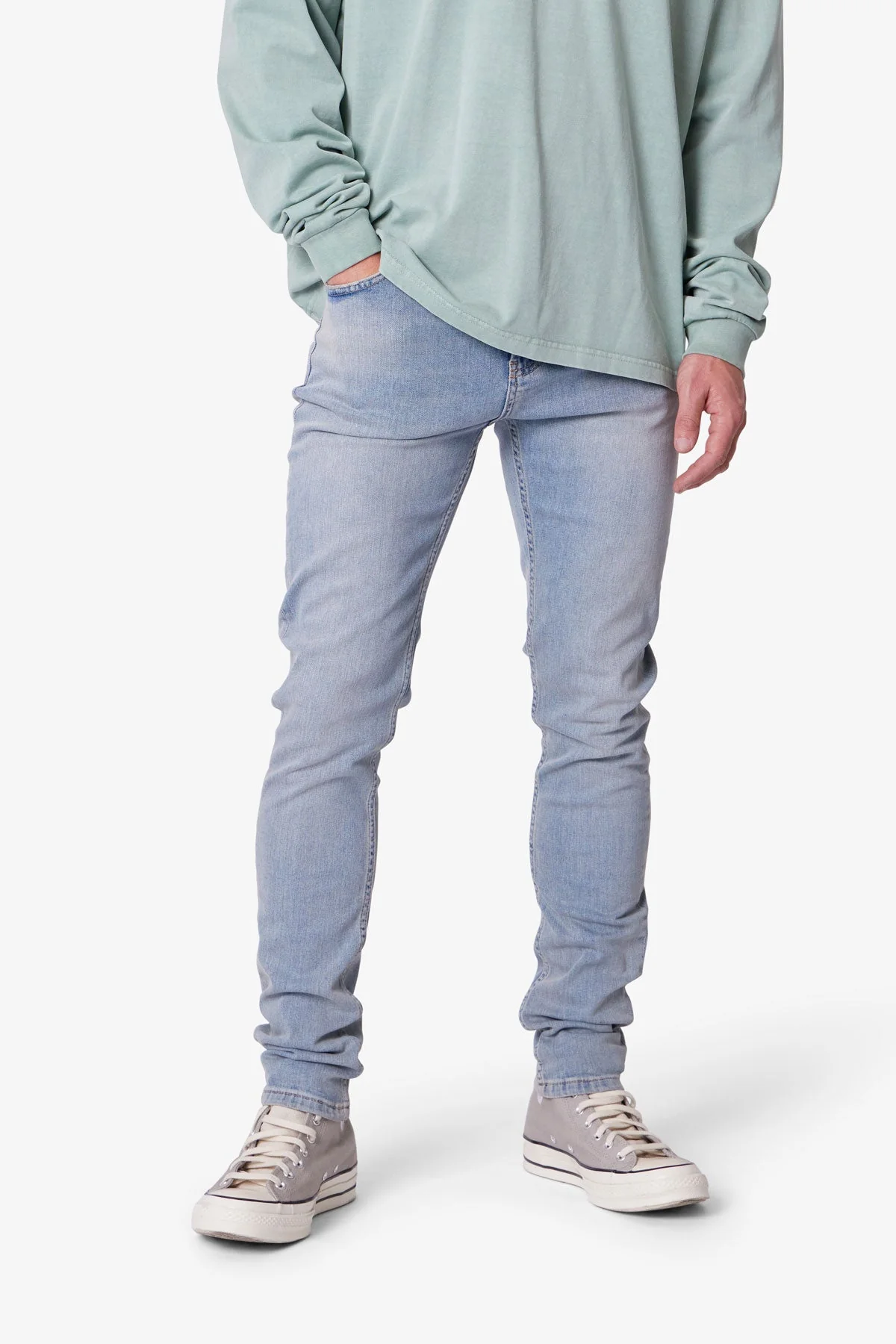 Skinny Denim - Light Sand Washed Blue
