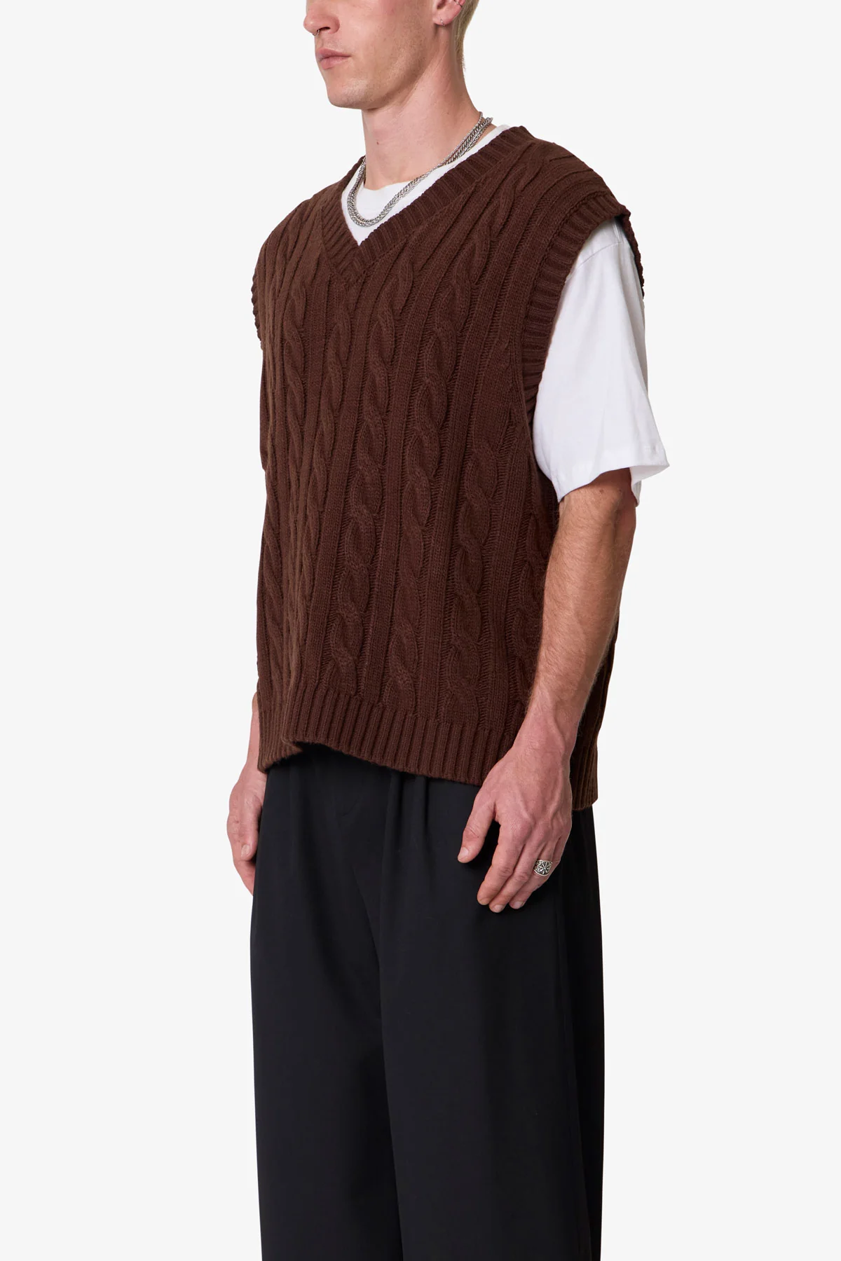 Knit Vest - Brown