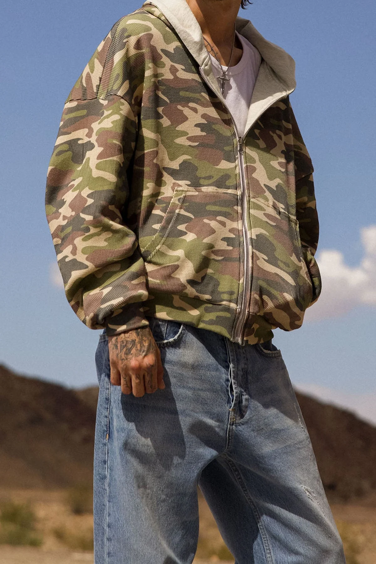 LWH Reversible Hoodie - Heather Grey