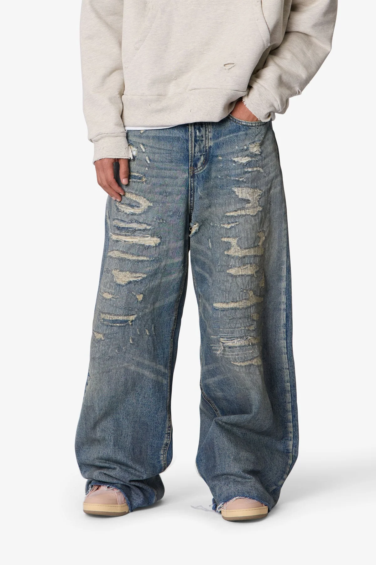 Ultra Repaired Rave Denim - Washed Blue