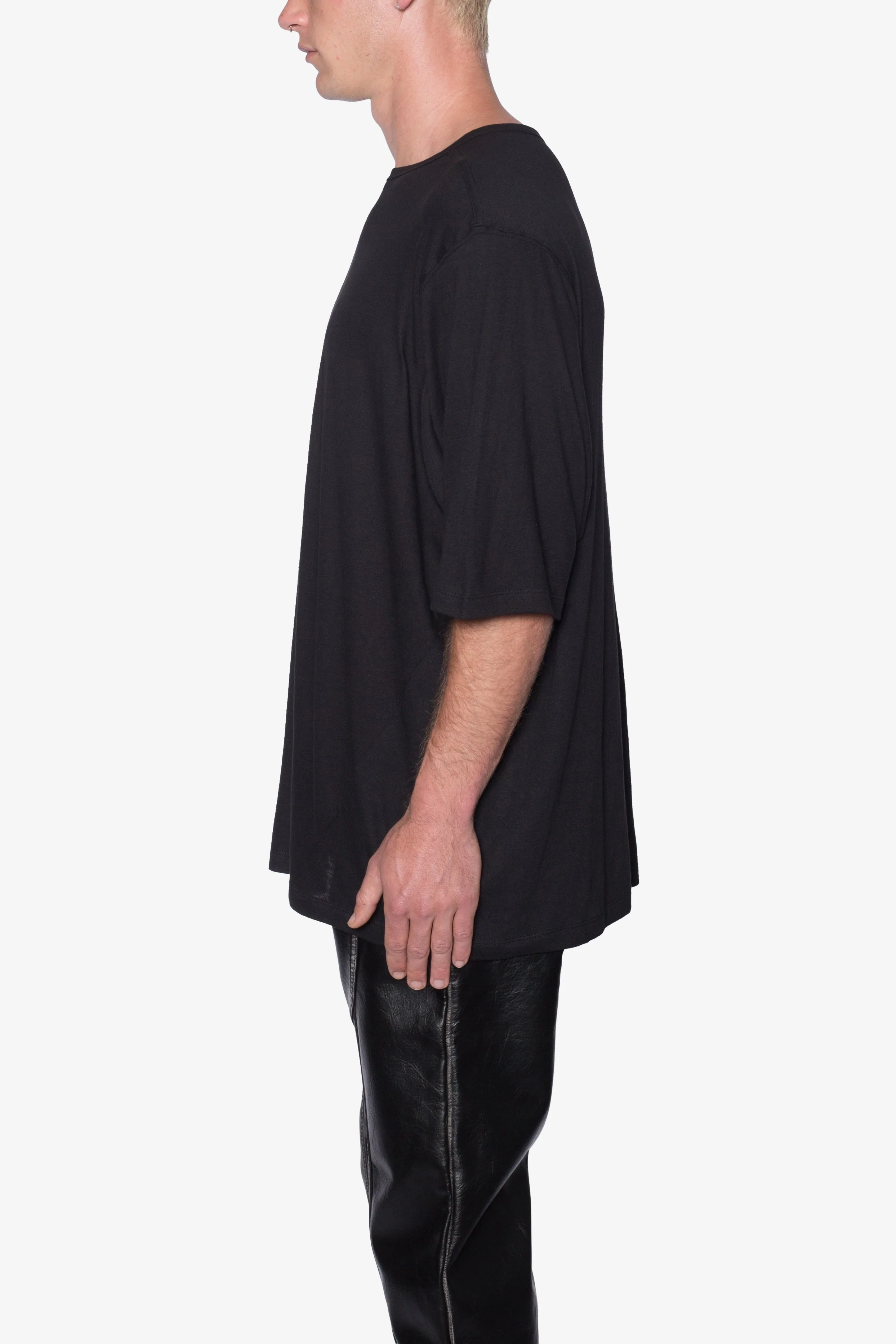 Sheer Gauze Tee - Black