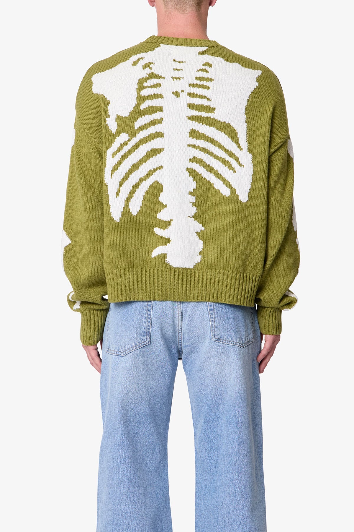 Skeleton Knit Sweater - Moss