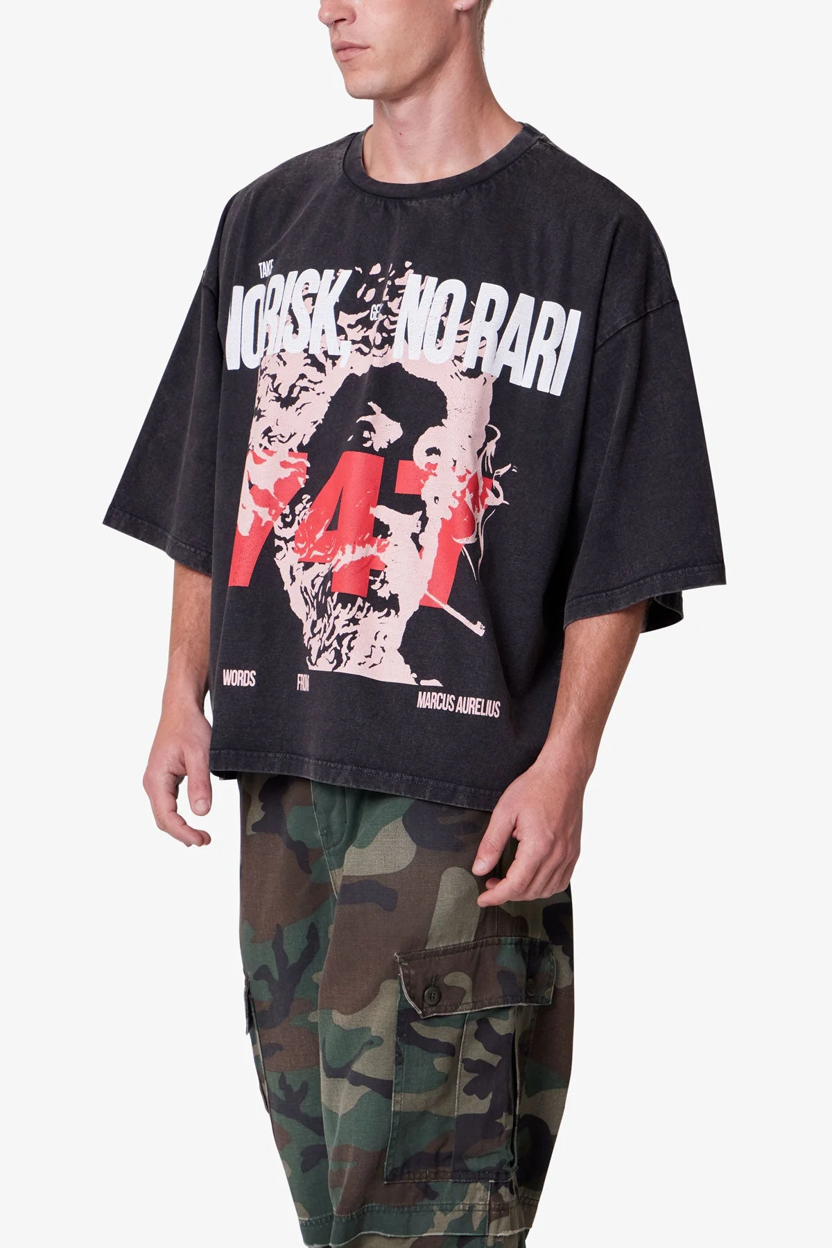 No Risk No Rari Print Tee - Black