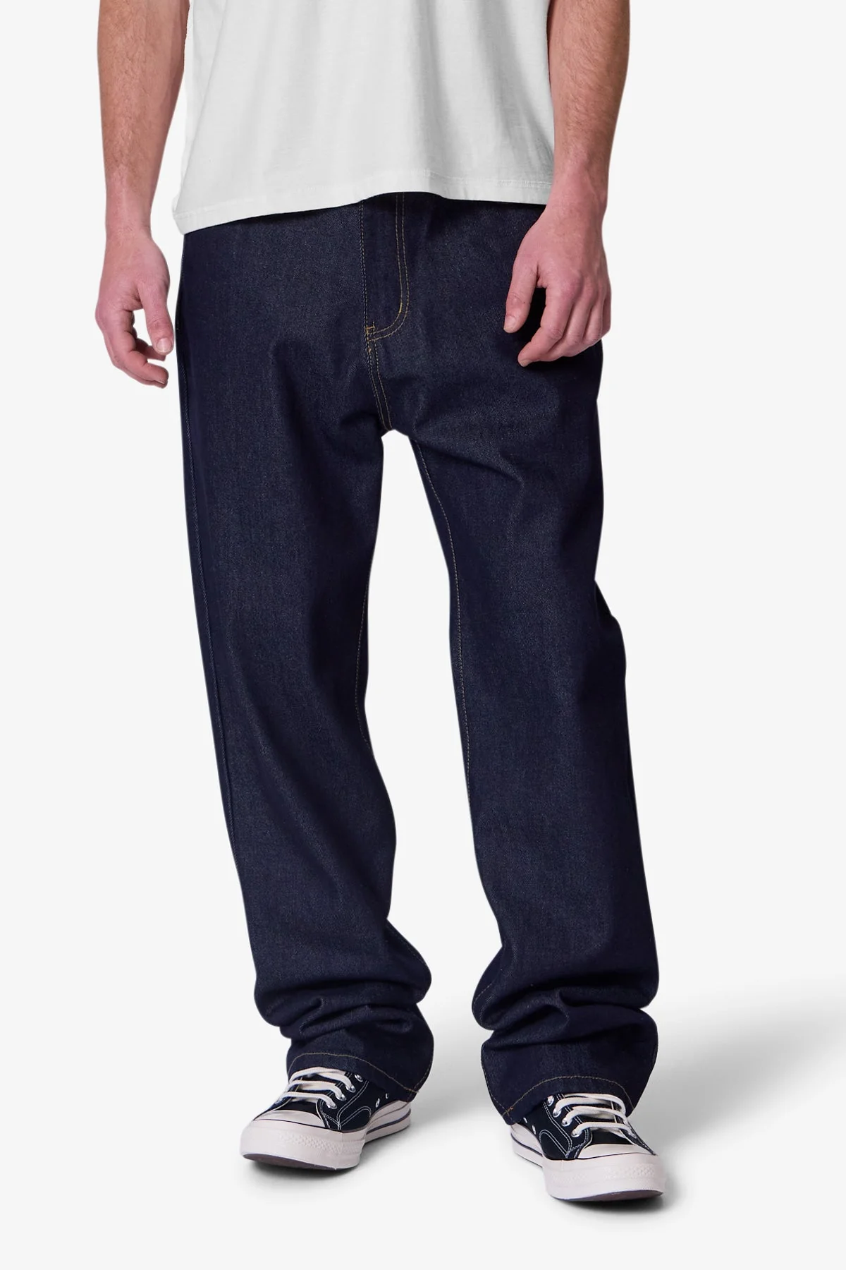 Raw Baggy Denim - Rinsed Indigo