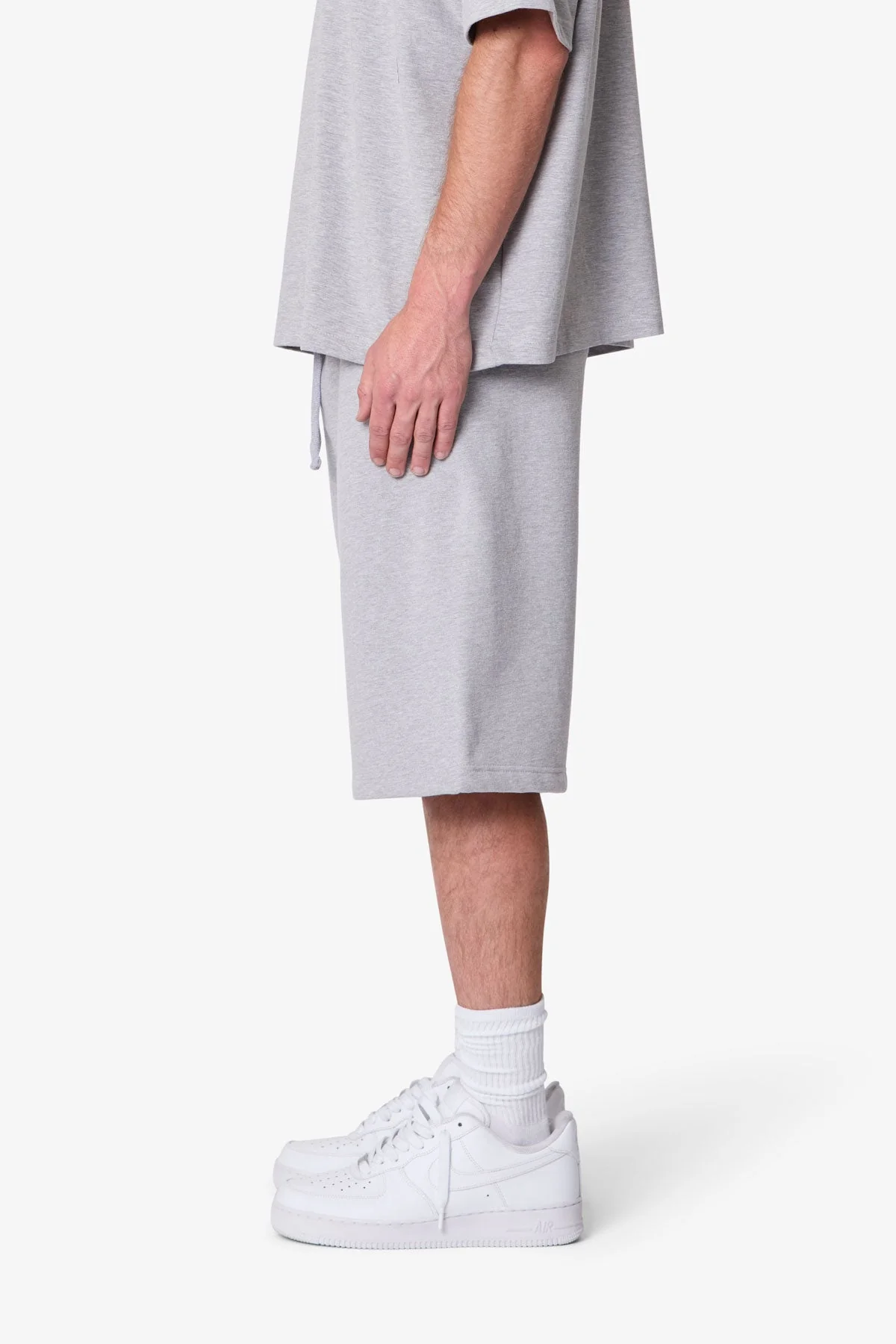Heavy Basic Sweatshorts - Marled Grey