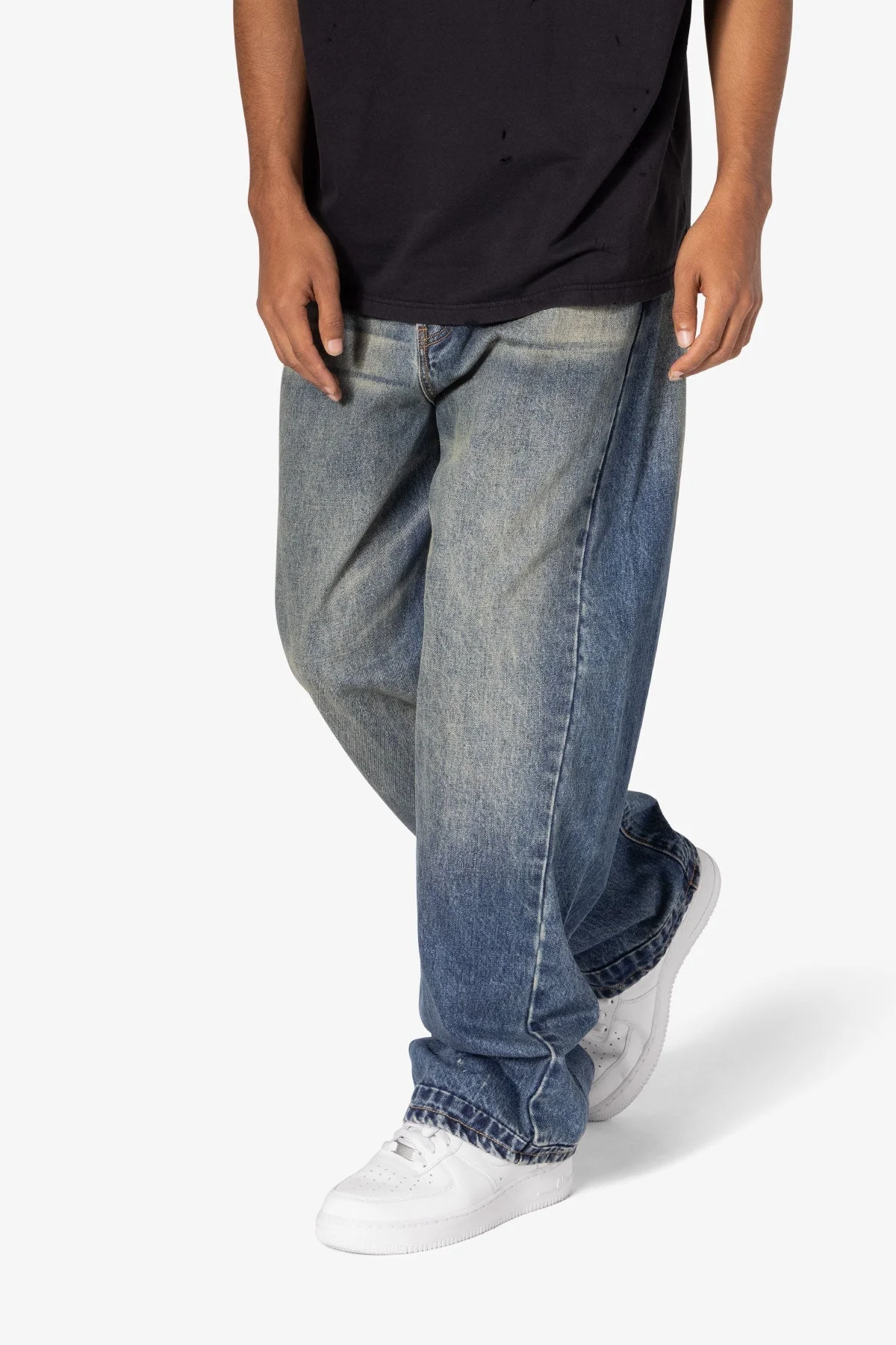 Ultra Baggy Washed Up Denim - Blue