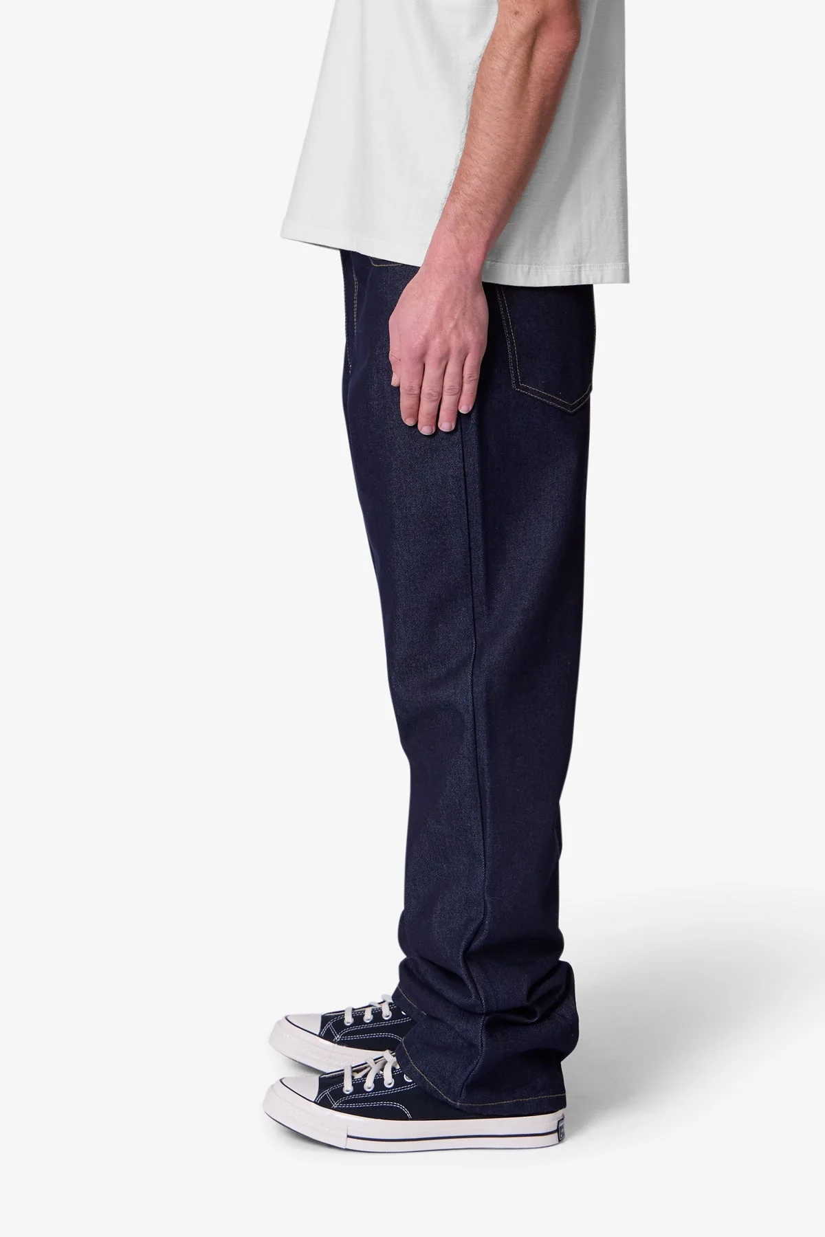 Raw Baggy Denim - Rinsed Indigo