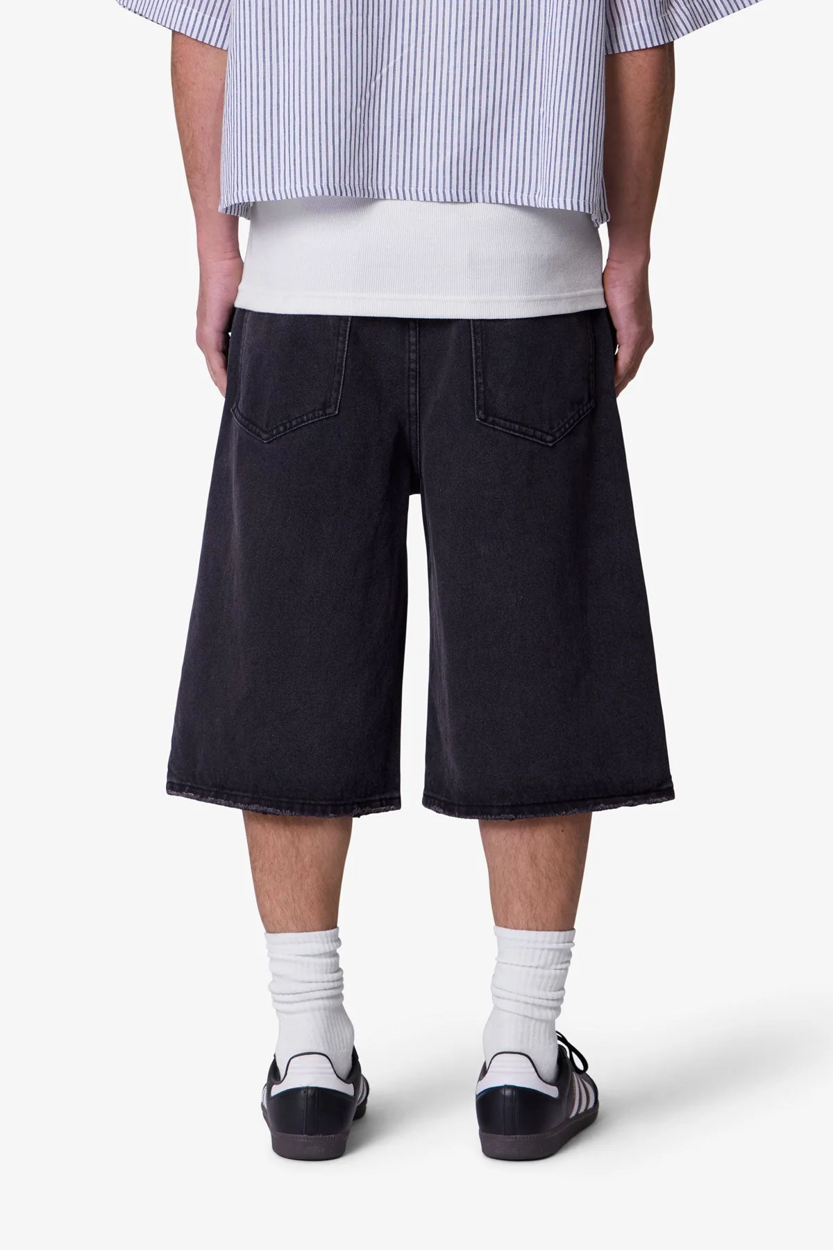 Ultra Baggy Denim Shorts - Black