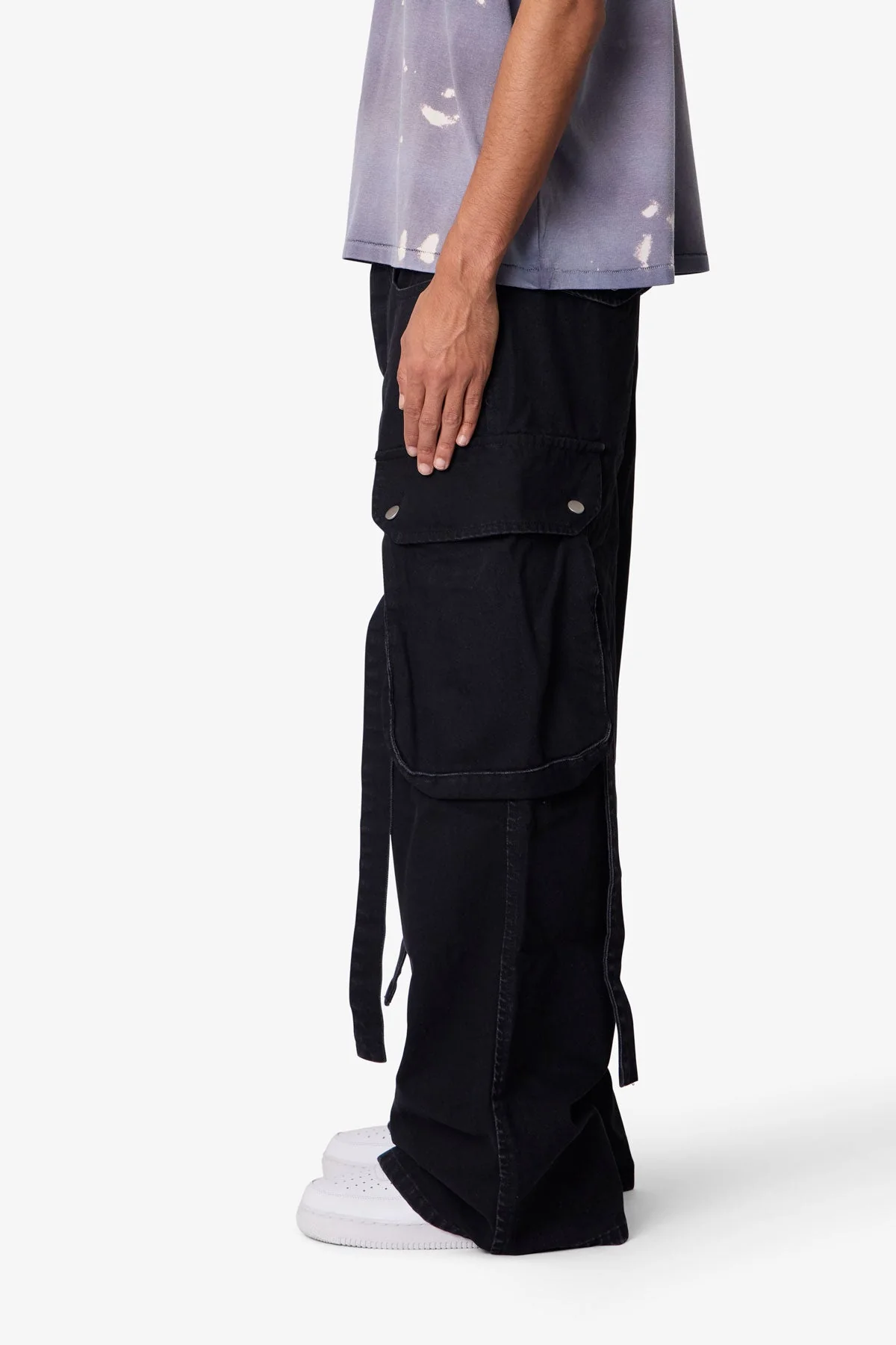 Washed Cargo Pants - Washed Black