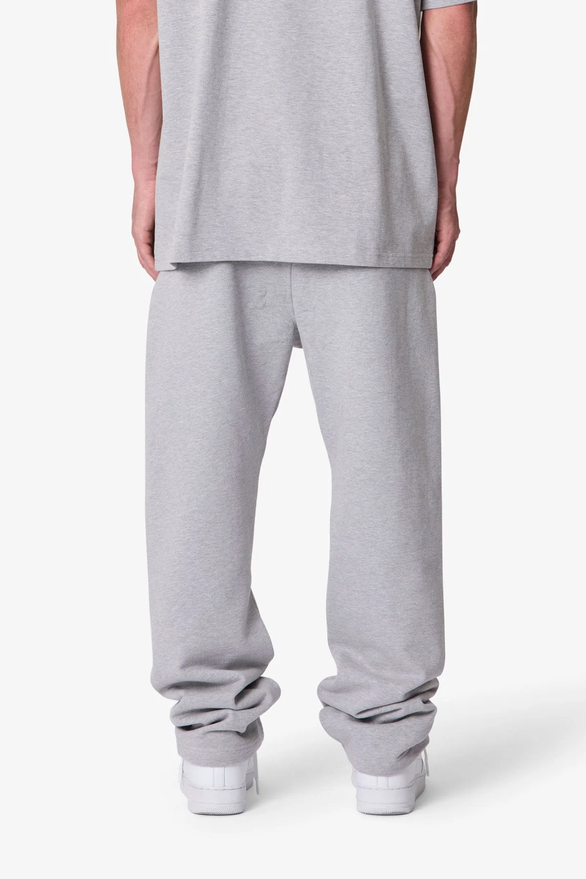 Heavy Basic Relaxed Sweatpants - Marled Grey