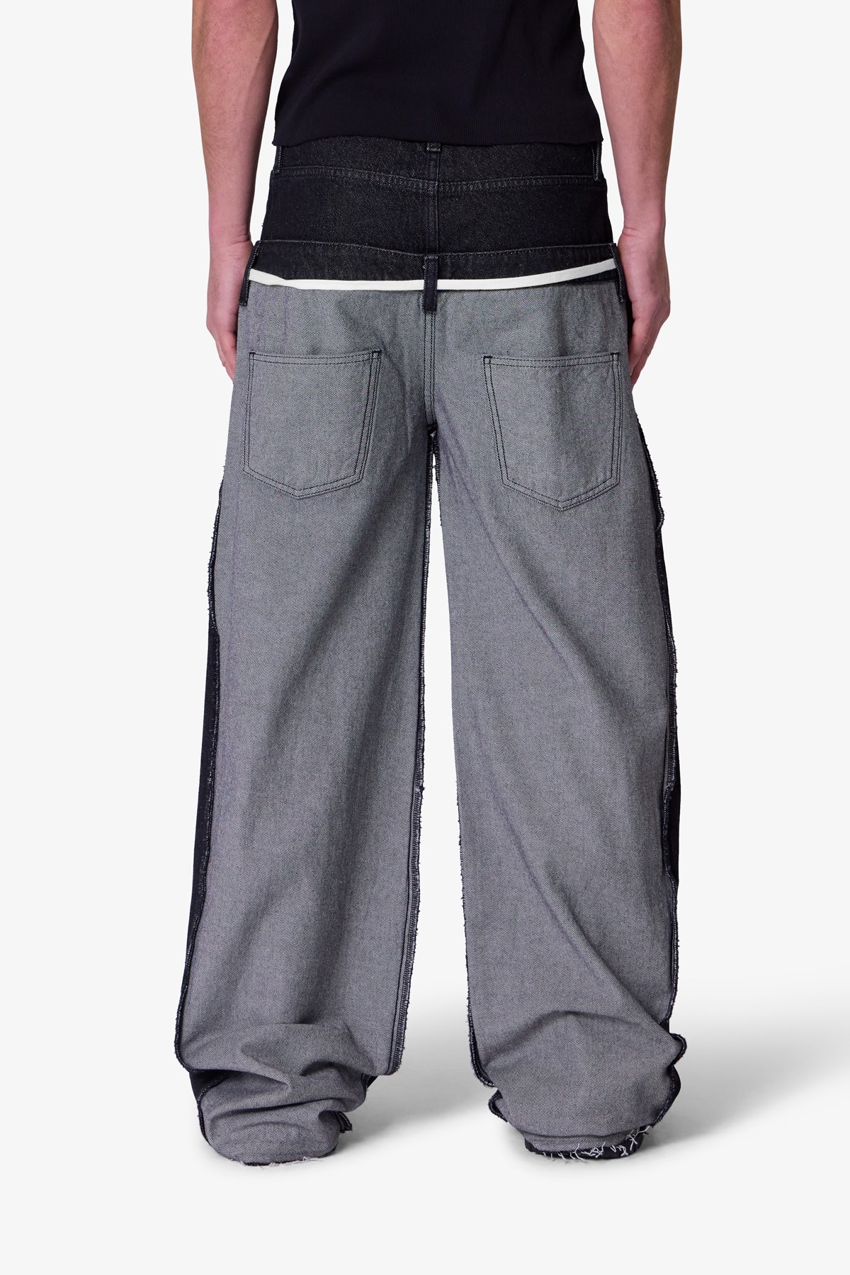 Inside Out Slip off Denim - Washed Black