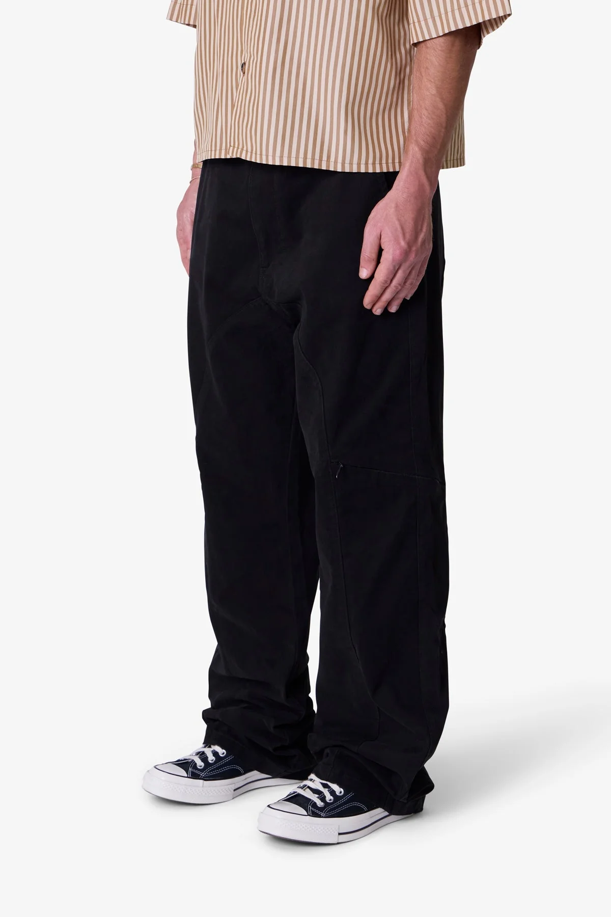 Secret Zipper Cargo Pants - Black