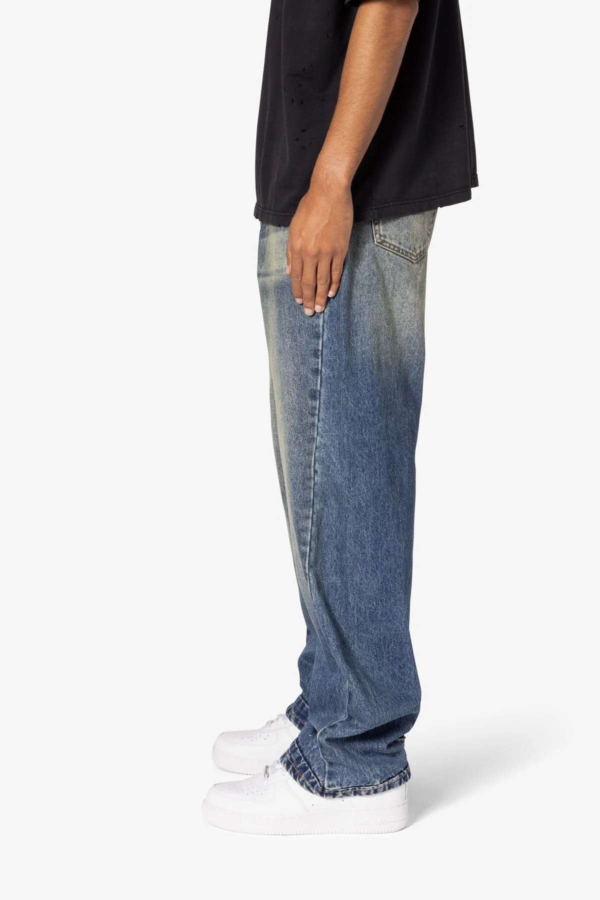 Ultra Baggy Washed Up Denim - Blue