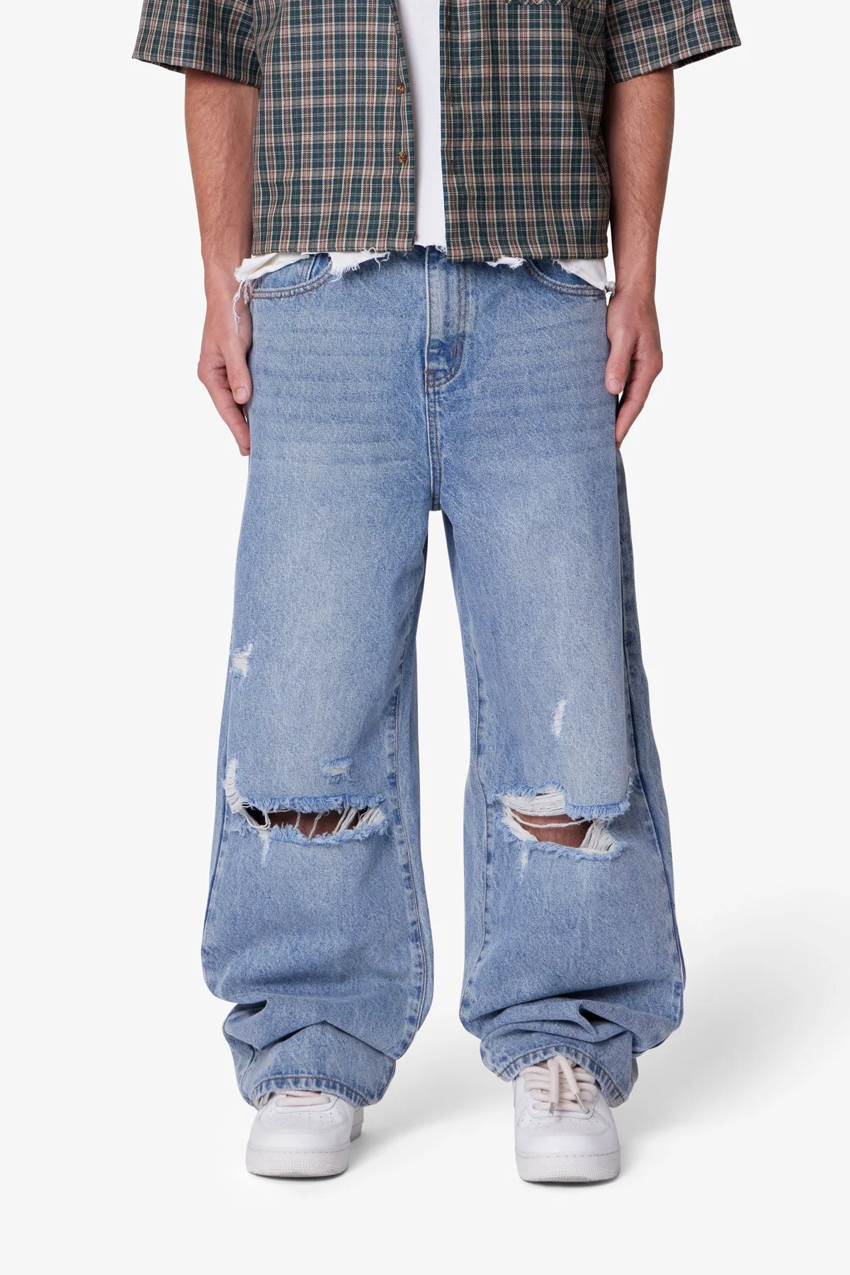 Ultra Baggy Blowout Denim - Washed Vintage Blue