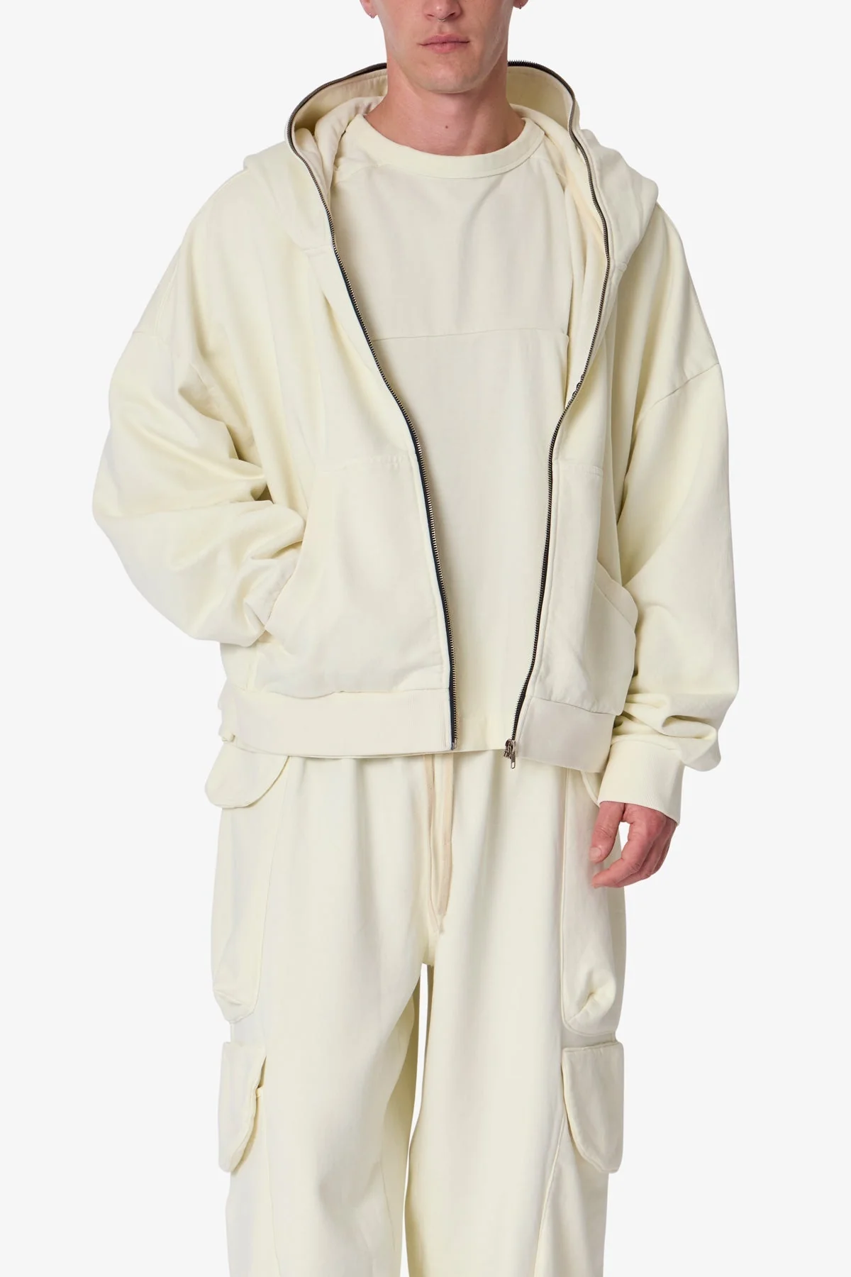 Full Zip Hoodie - Off White