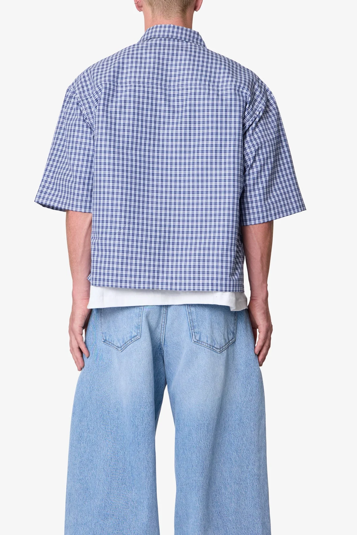Crispy Poplin Over Shirt - Blue