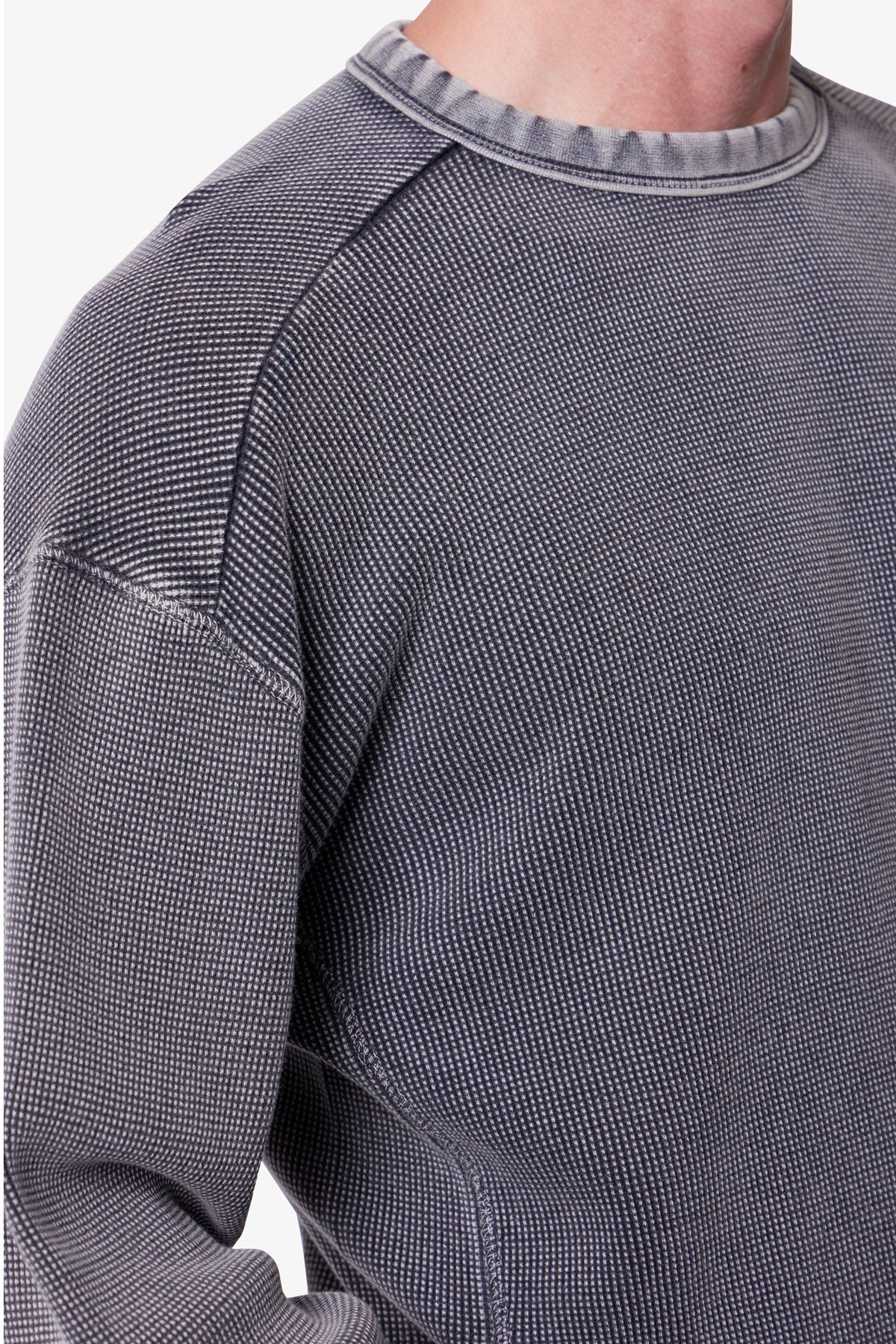 Washed Thermal L/S Tee - Vintage Black