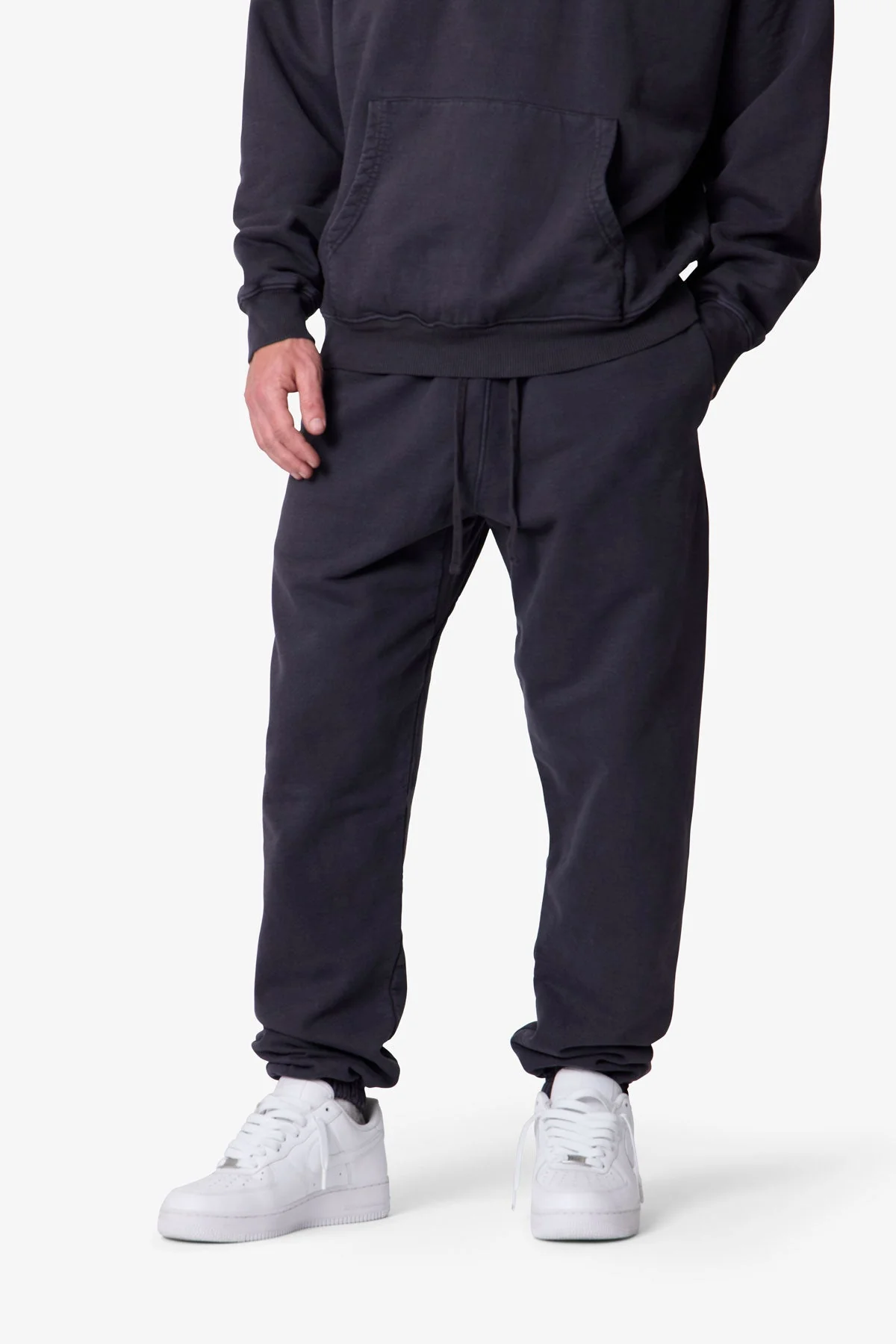 Heavy Basic Sweatpants - Washed Black