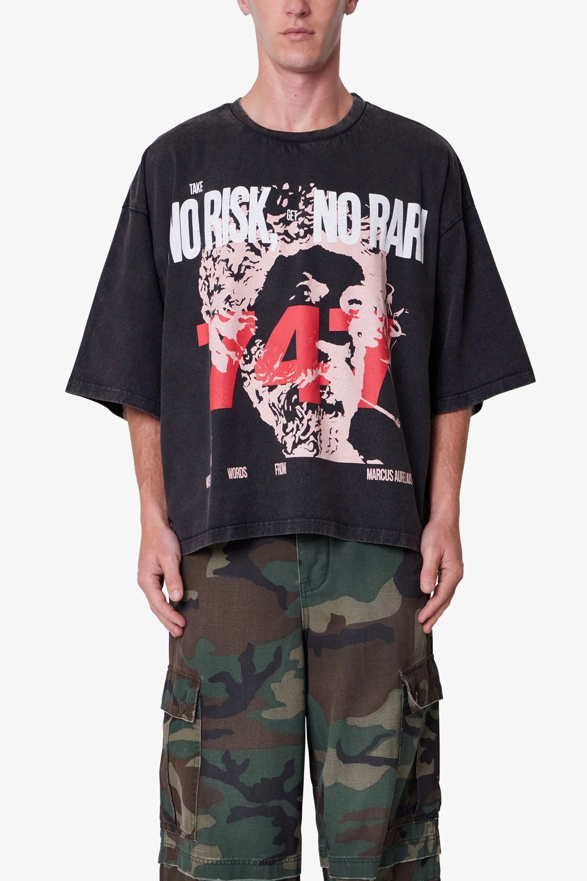 No Risk No Rari Print Tee - Black