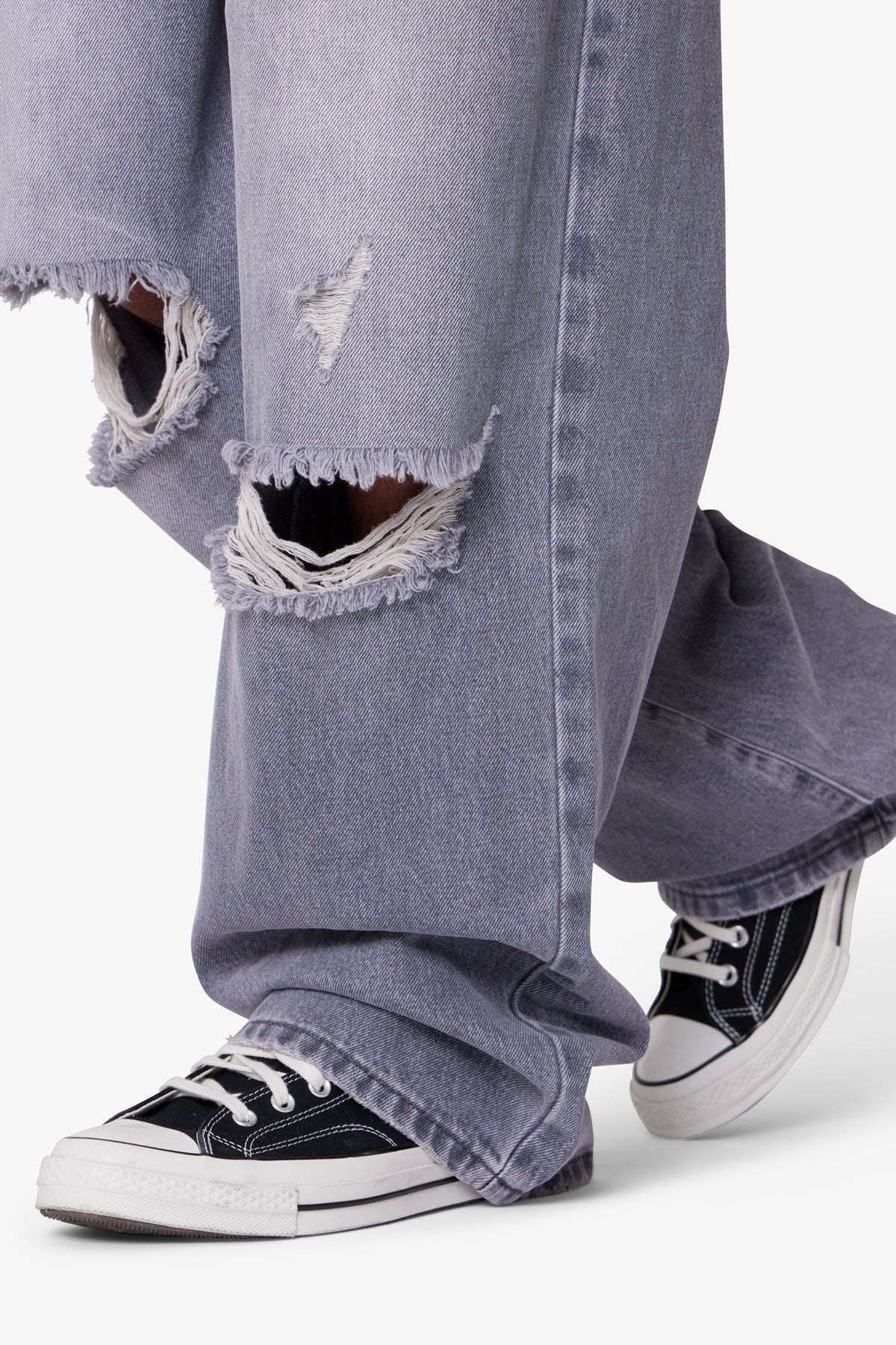 Ultra Baggy Blowout Denim - Washed Grey