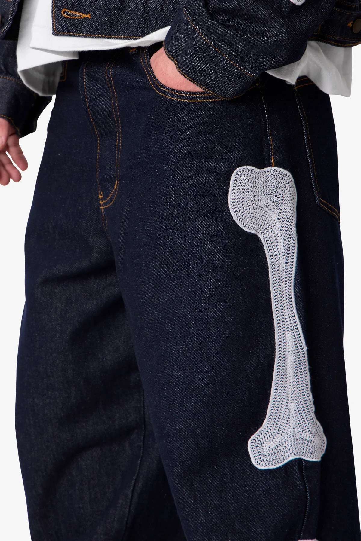 Raw Skeleton Ultra Baggy Denim - Rinsed Indigo