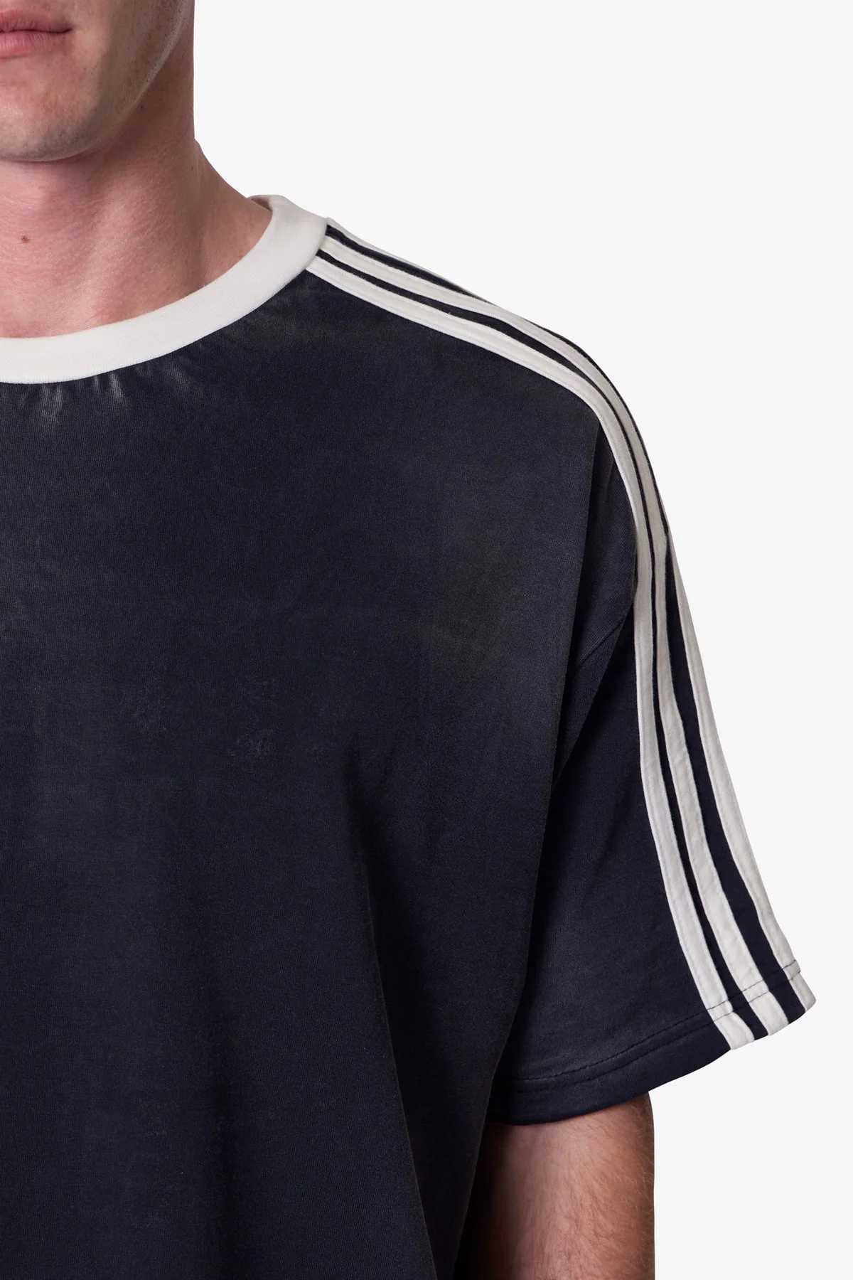 Striped Soccer Tee - Black