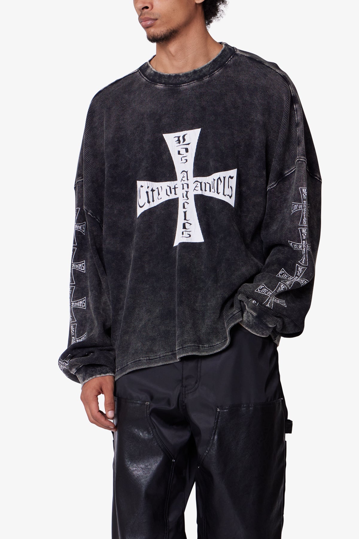 Washed LA Thermal Shirt - Washed Black